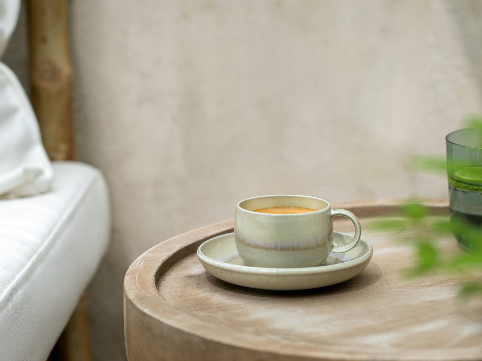 like. by Villeroy & Boch Espressotasse Perlemor Alga Espressountertasse 12cm, Premium Porcelain