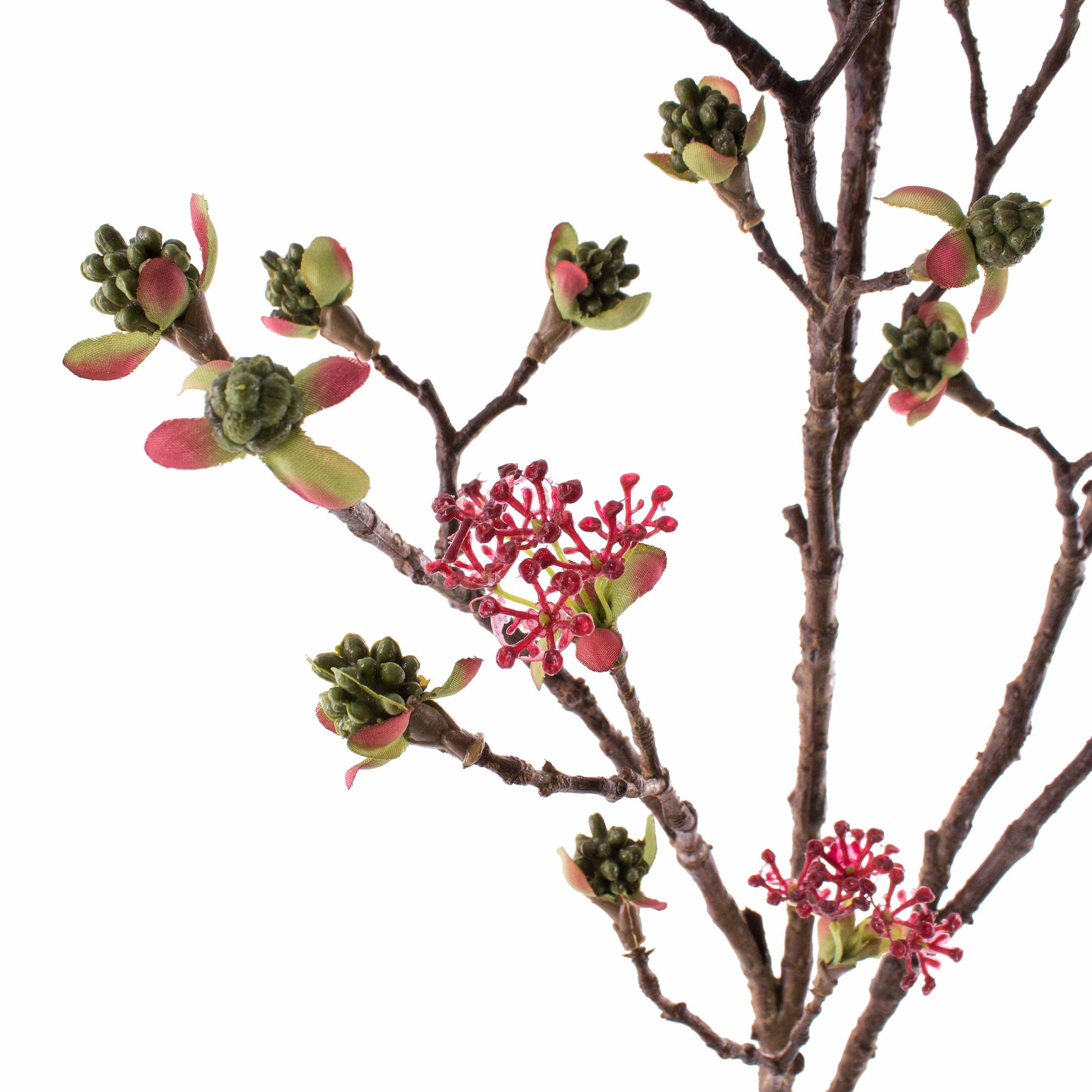 Kunstzweig Künstlicher Ahornzweig Joachim, Knospen, rosa - grün, 110cm Ahorn (Spitzahorn), artplants, Höhe 110.0 cm