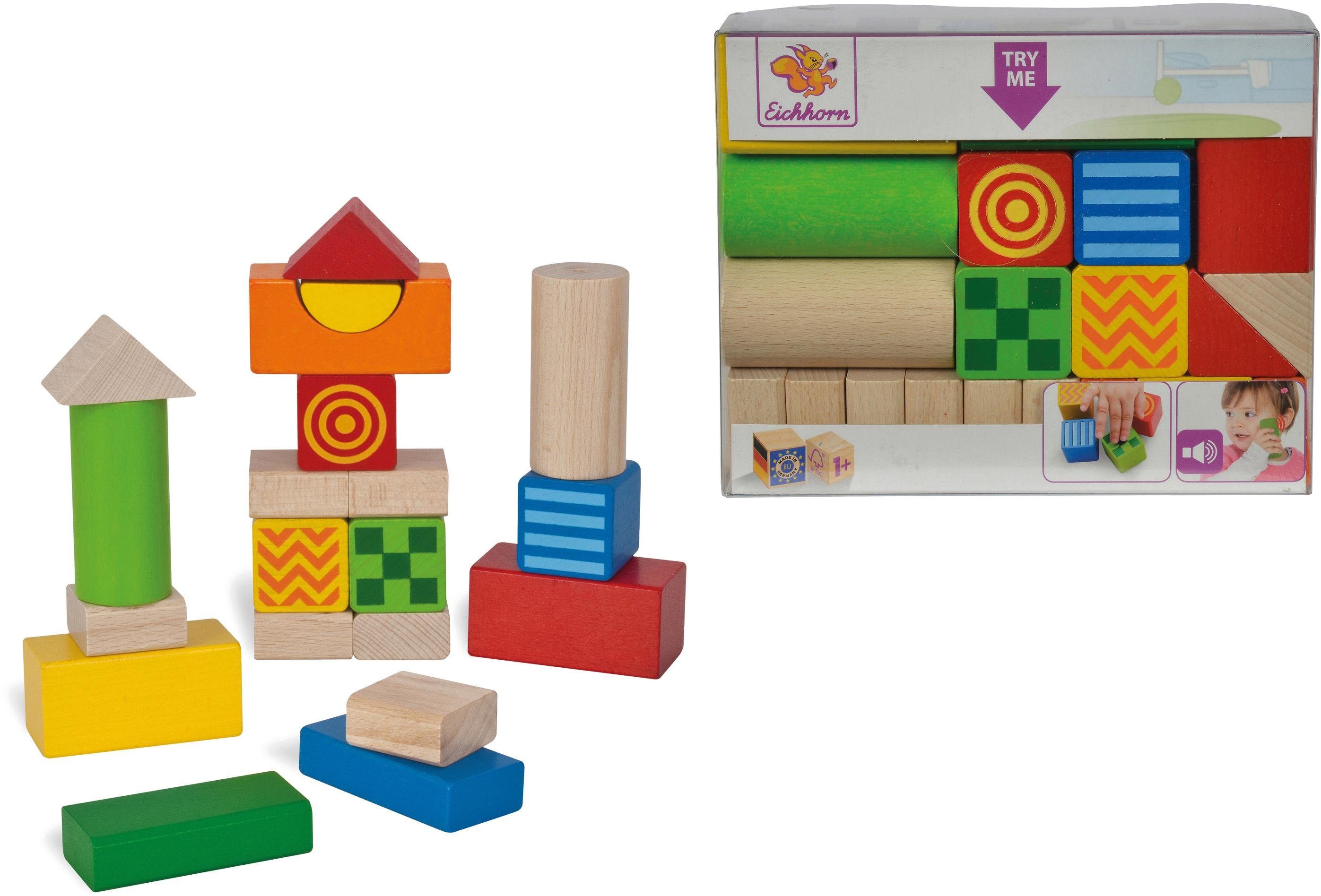 Eichhorn Baby Fühl- und Klangbausteine Spielbausteine, (20 St), Made in Germany, FSC® - schützt Wald