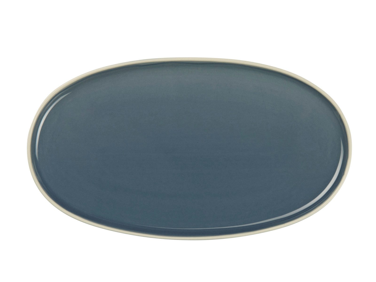 ASA SELECTION Servierplatte semana Platte oval sepia 28,5x16x2,2cm, Steinzeug, (Platten oval)