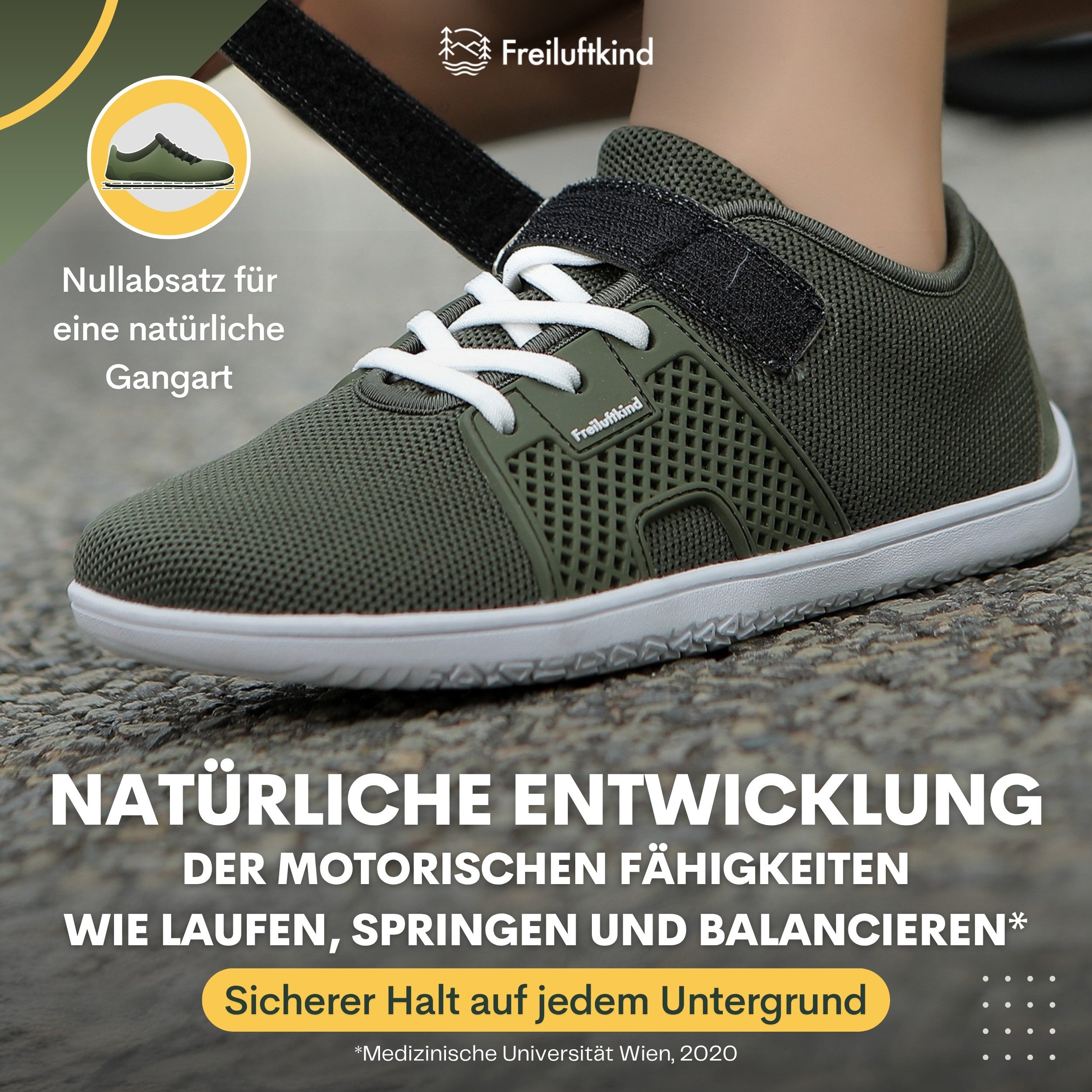 Freiluftkind Hokkaido Kids – Gesunde Sneaker Kinder-Barfußschuhe Barfußschuh – Bild 4 von 5
