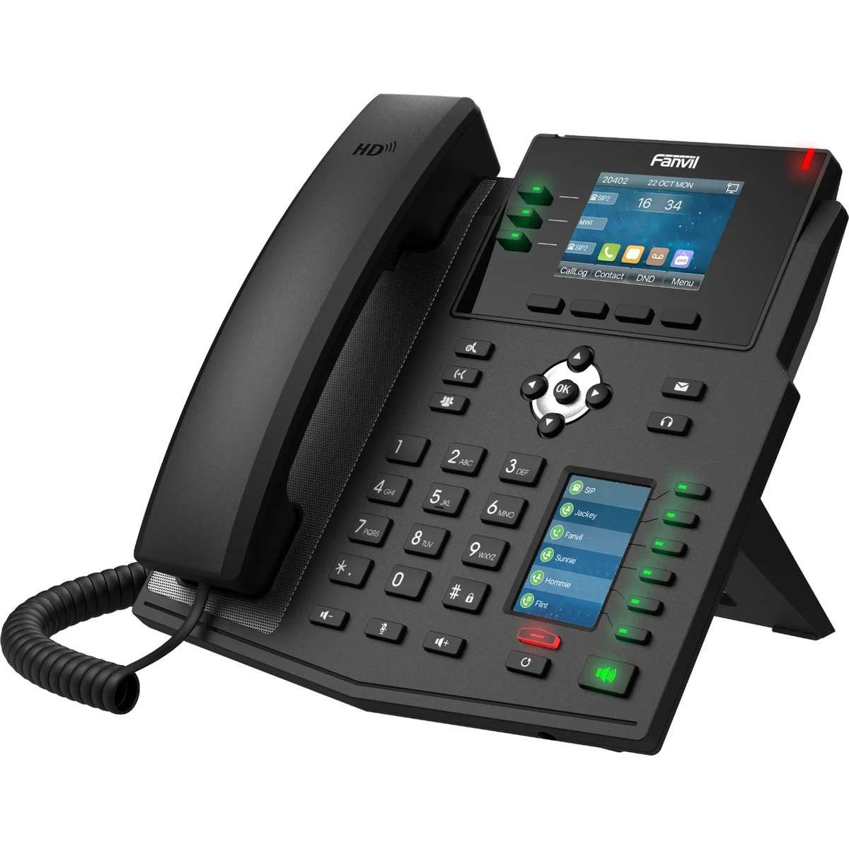 Fanvil Fanvil X4U V2 IP-Telefon Schwarz 12 Zeilen LCD WLAN Kabelgebundenes Telefon