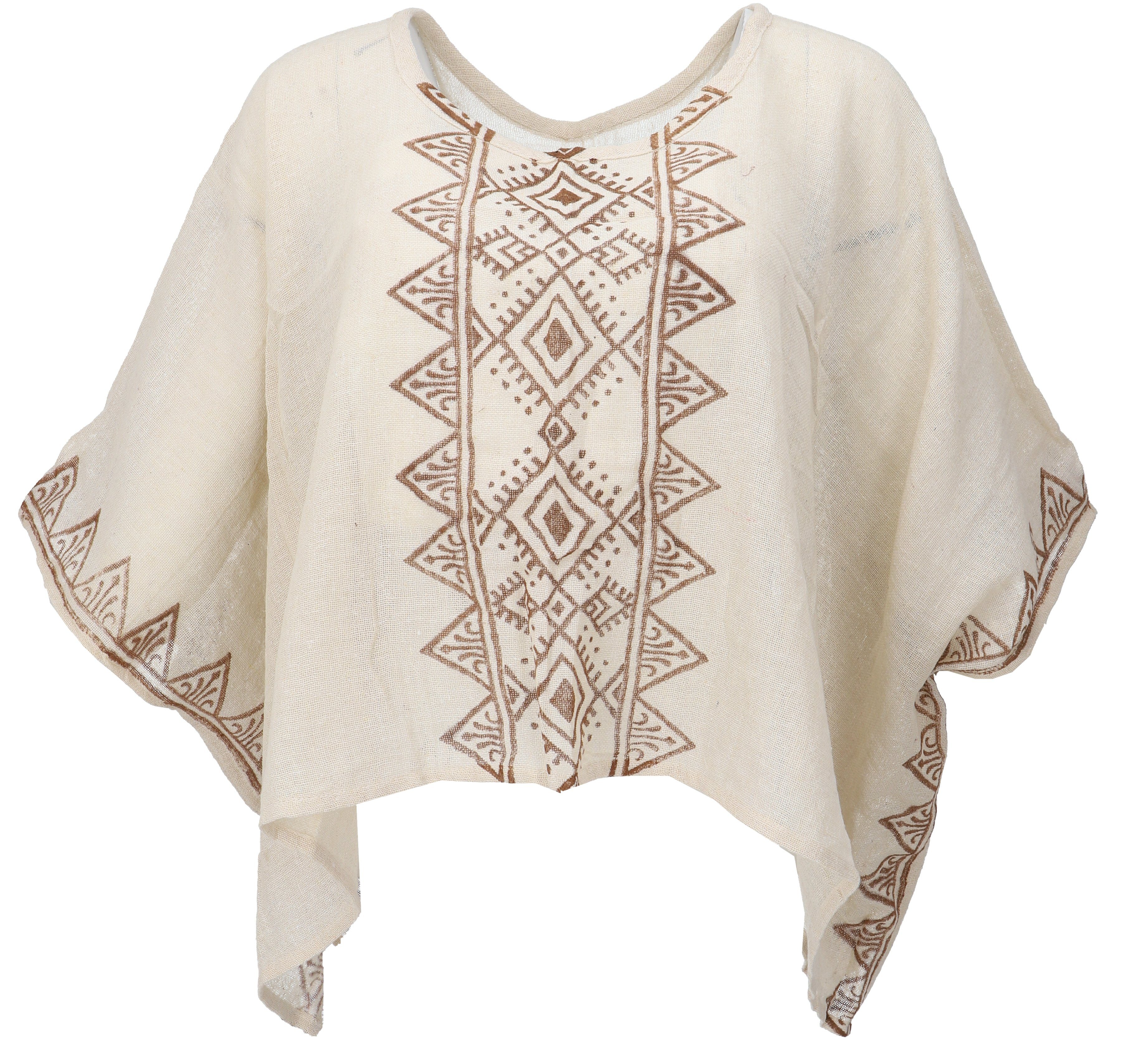 Guru-Shop Longbluse Weites Boho Blusentop mit günstig online kaufen