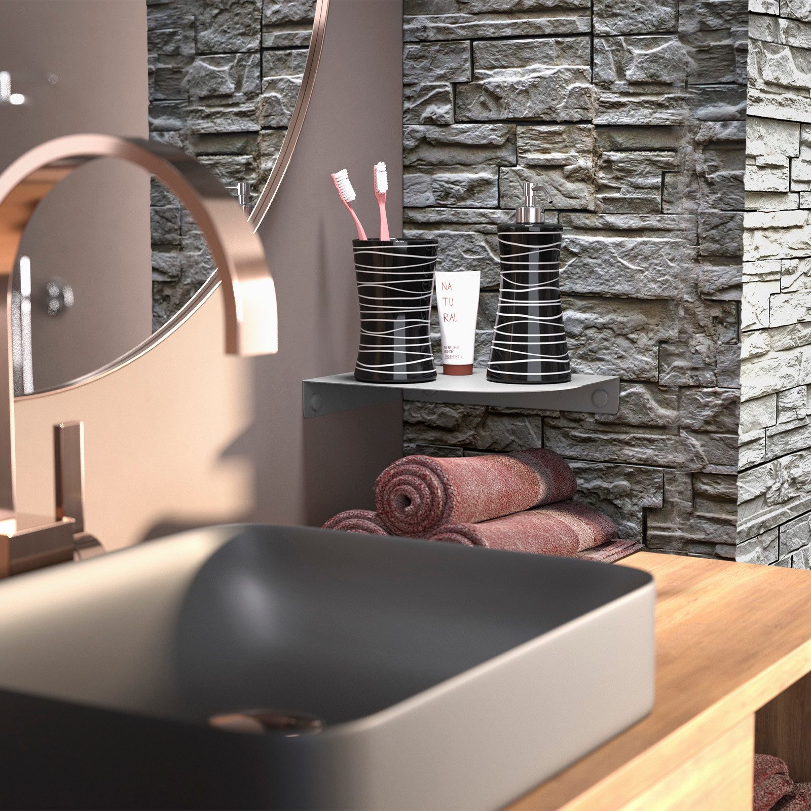 SO-TECH® Wandregal Eckregal HOVER 20/30 x 15/20 x 3 cm inkl. Befestigungsse günstig online kaufen