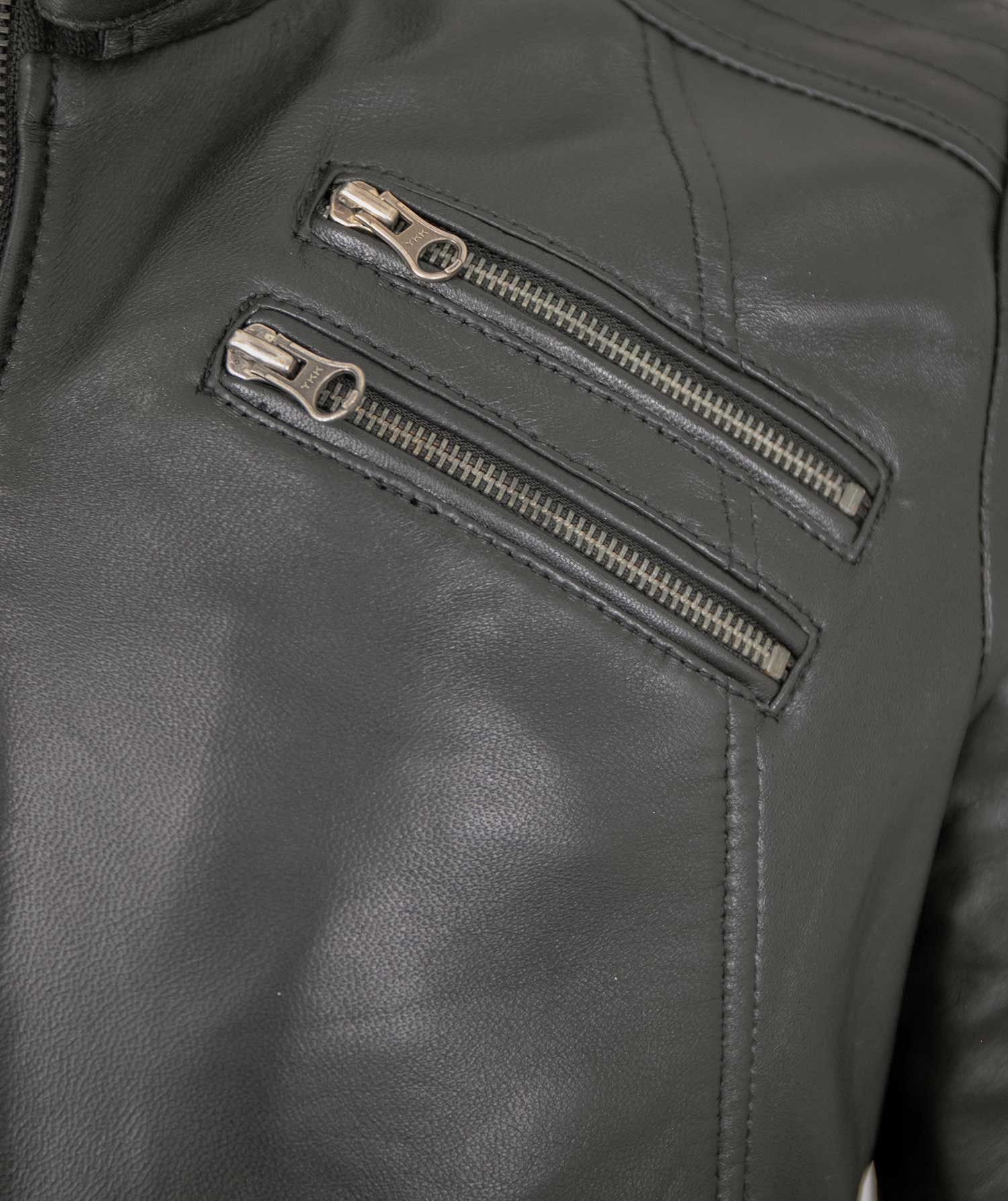 Lederjacken24 Lederjacke Ernesto Bruno Banani - Herren Lederjacke Bomberjacke Lammnappa schwarz – Bild 5 von 5