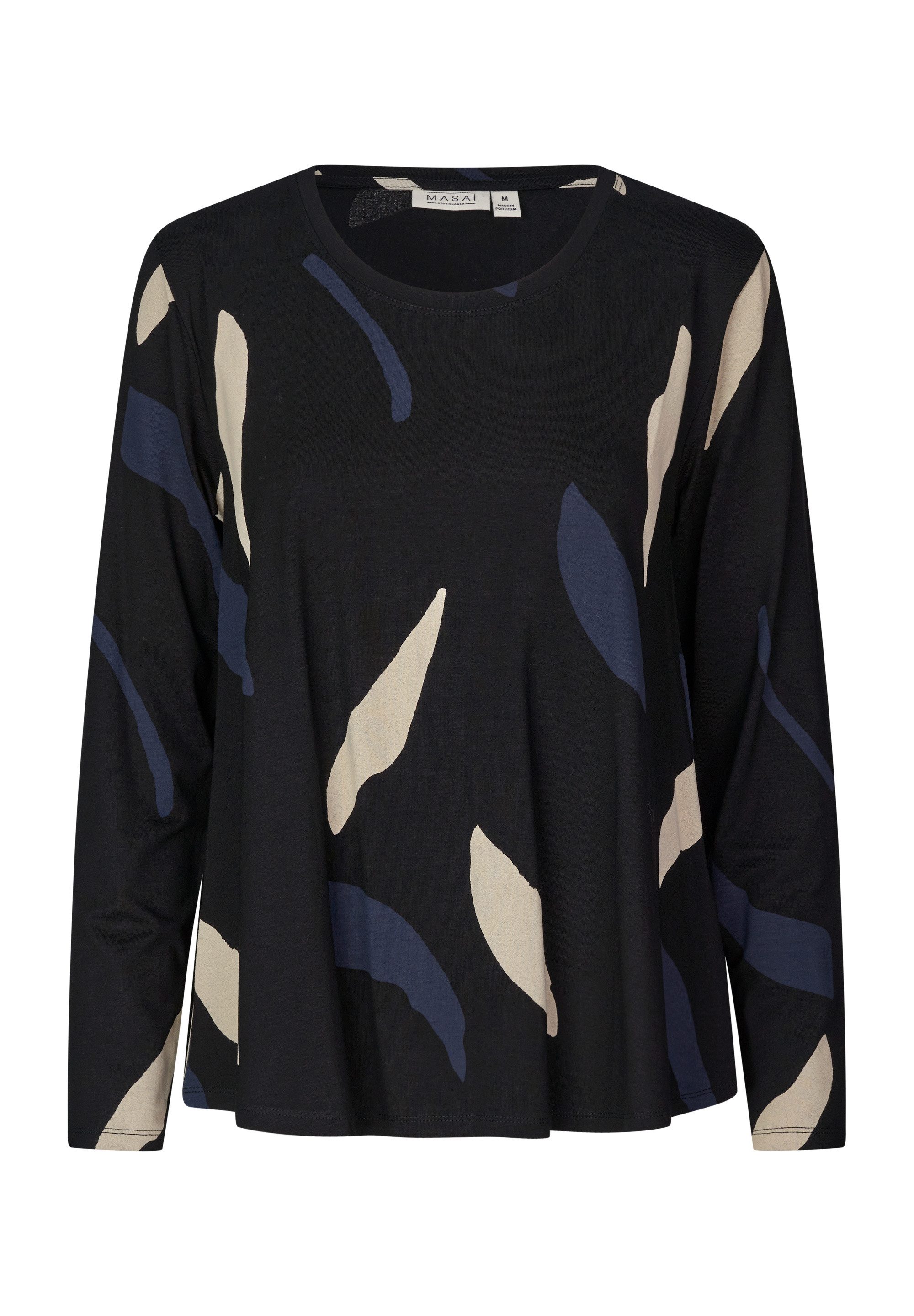 Masai Langarmshirt MaBadisna Gemustertes Jersey, lange Ärmel günstig online kaufen