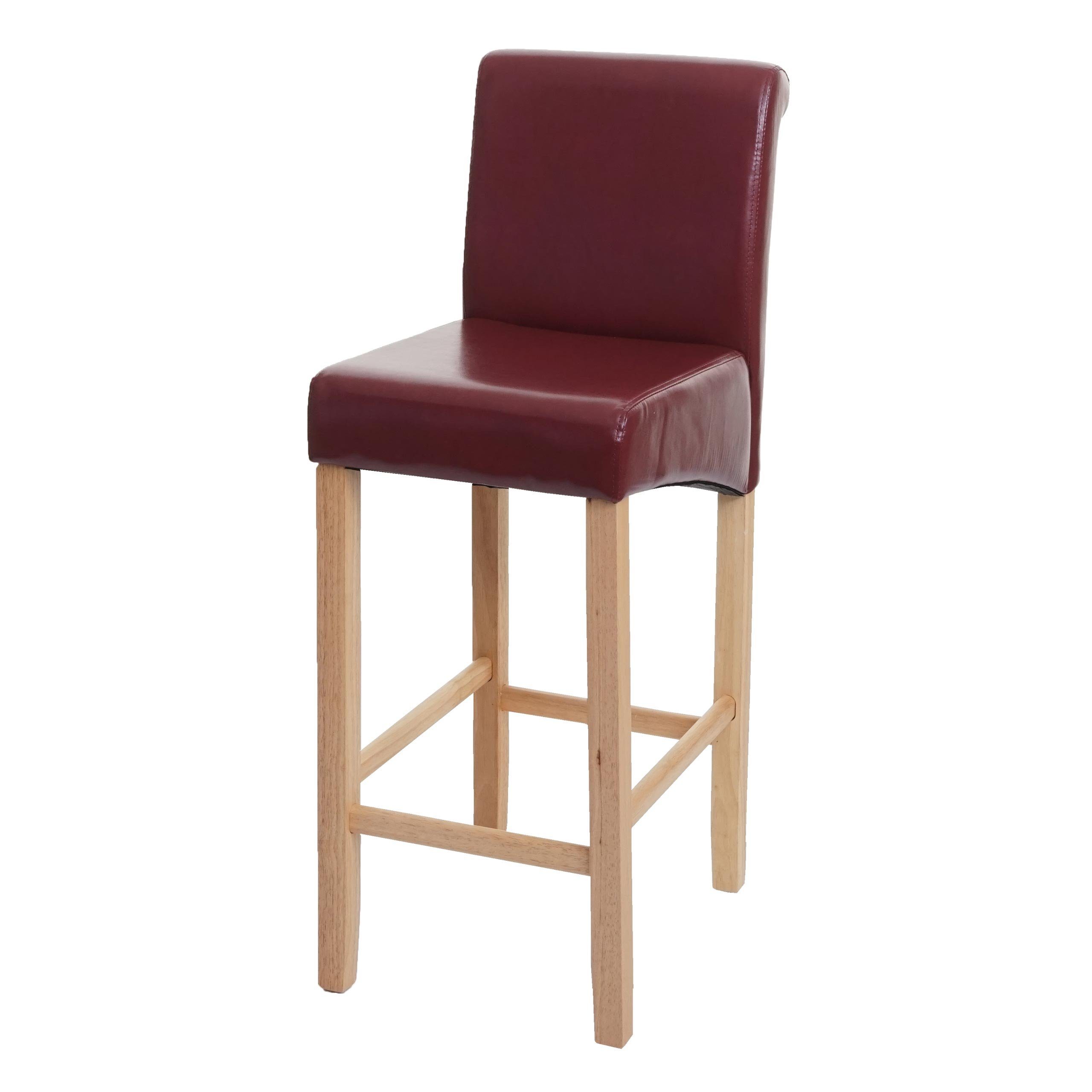MCW Barhocker MCW-C33, Angenehme Polsterung, Stabile Beine aus Holz