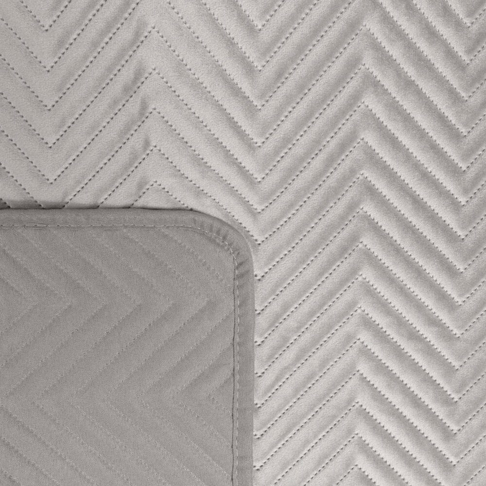 Bettüberwurf gesteppt mit samtige hellbeige Premium-Kollektion Muster, inkl. Kissenbezüge Oberfläche, Eurofirany, cm, 2 230x260cm, 45x45