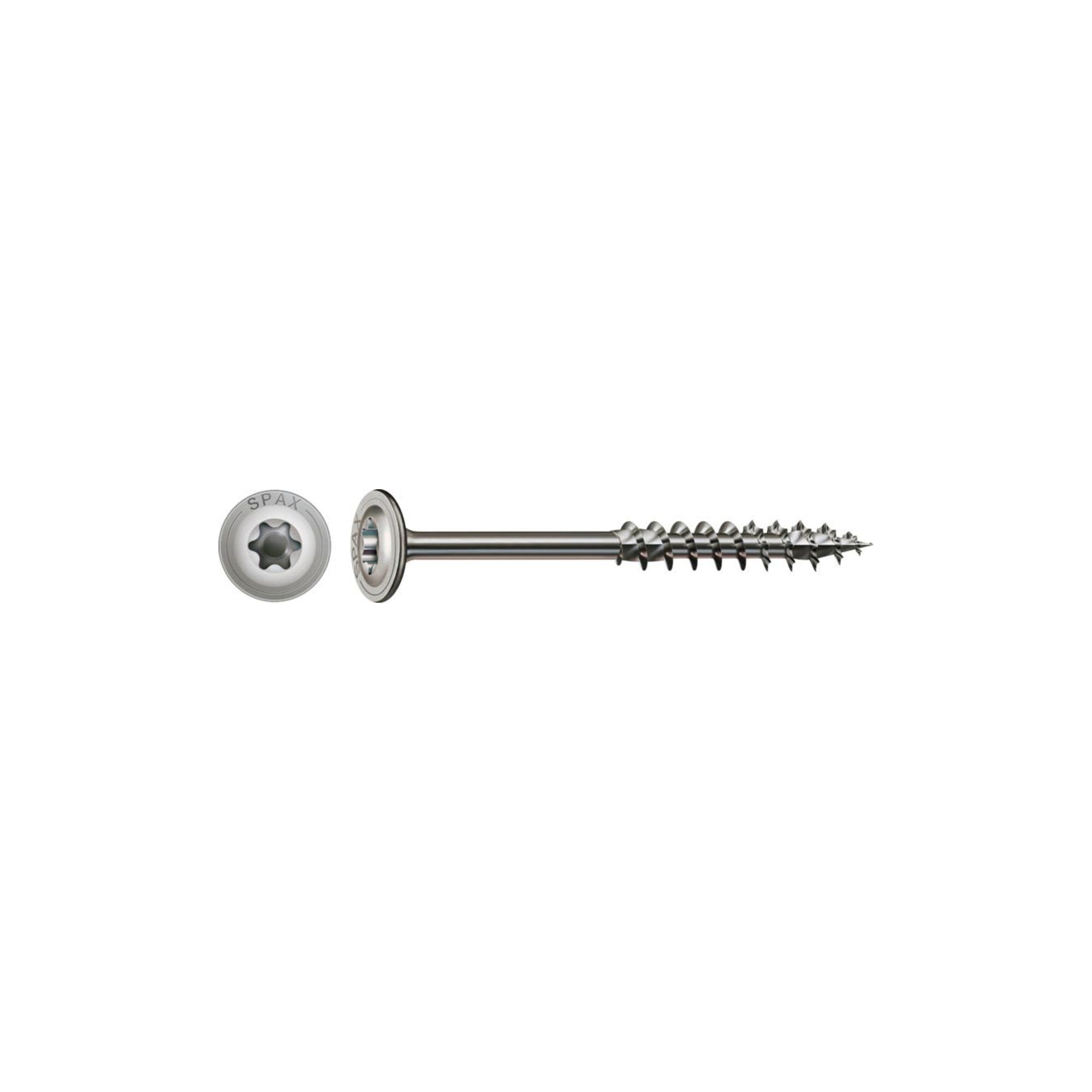 SPAX Schraube Spax Edelstahl 8 x 180 mm Tellerkopf T-STAR plus Teilgewinde 4CUT Edel