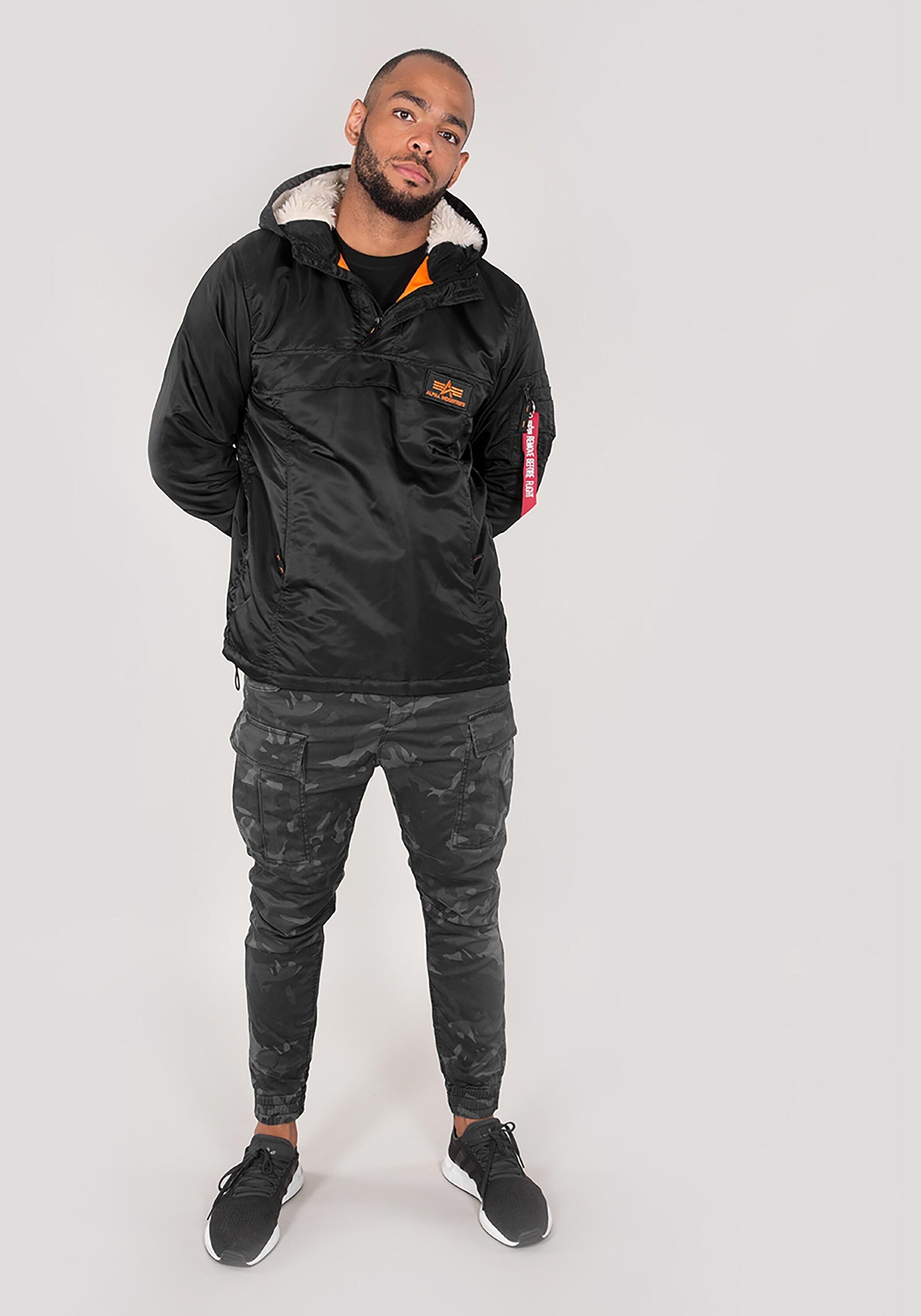 Anorak black Alpha Men - Alpha HPO Jackets Industries Utility Anorak Industries