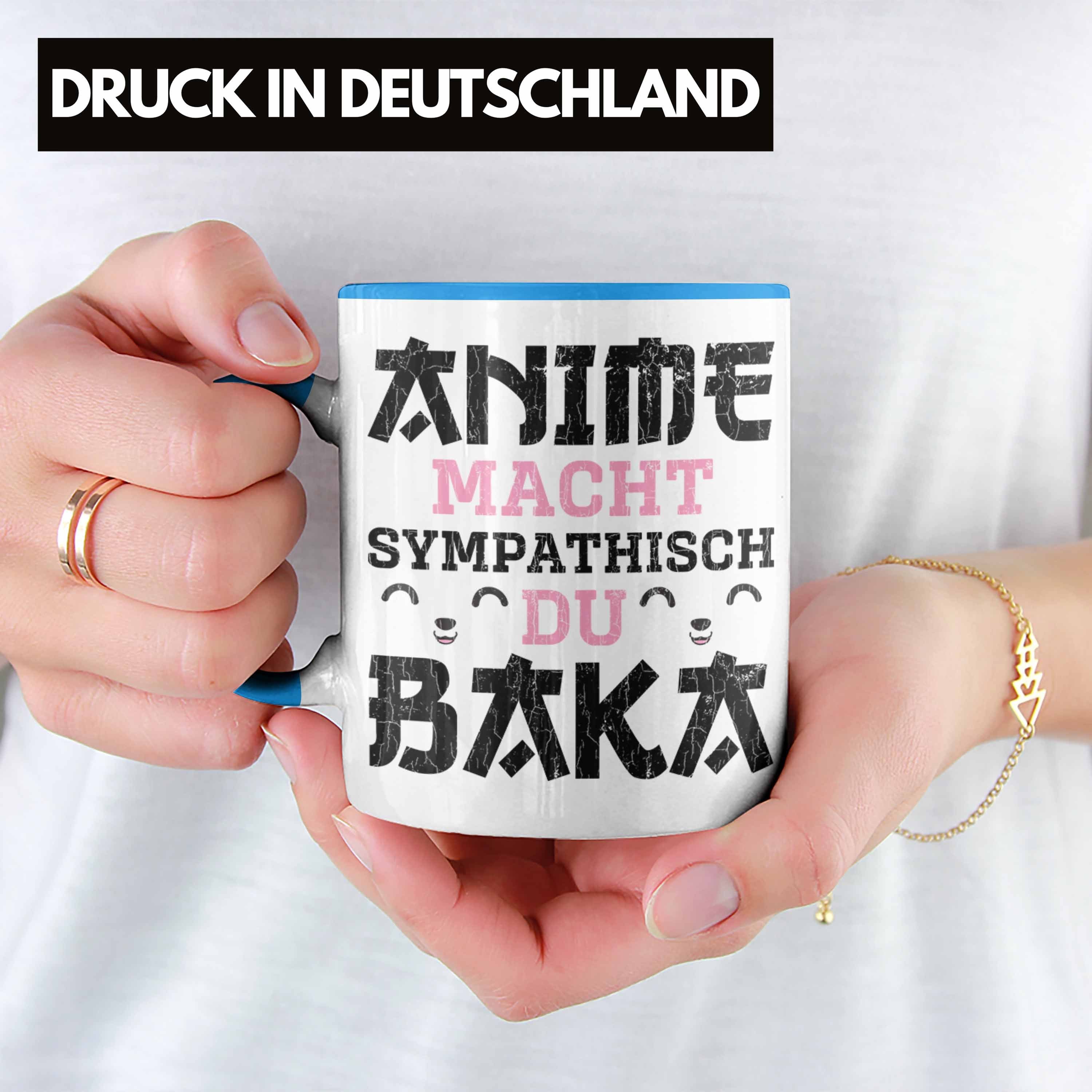 Trendation Tasse Trendation Anime Anme Blau Spruch Deko Geschenk Kaffeetasse Geschenke Fan Sympathisch Tasse 