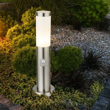 etc-shop Sockelleuchten, Leuchtmittel nicht inklusive, Gartenlampe mit Bewegungsmelder Außen Sockelleuchte Stehleuchte