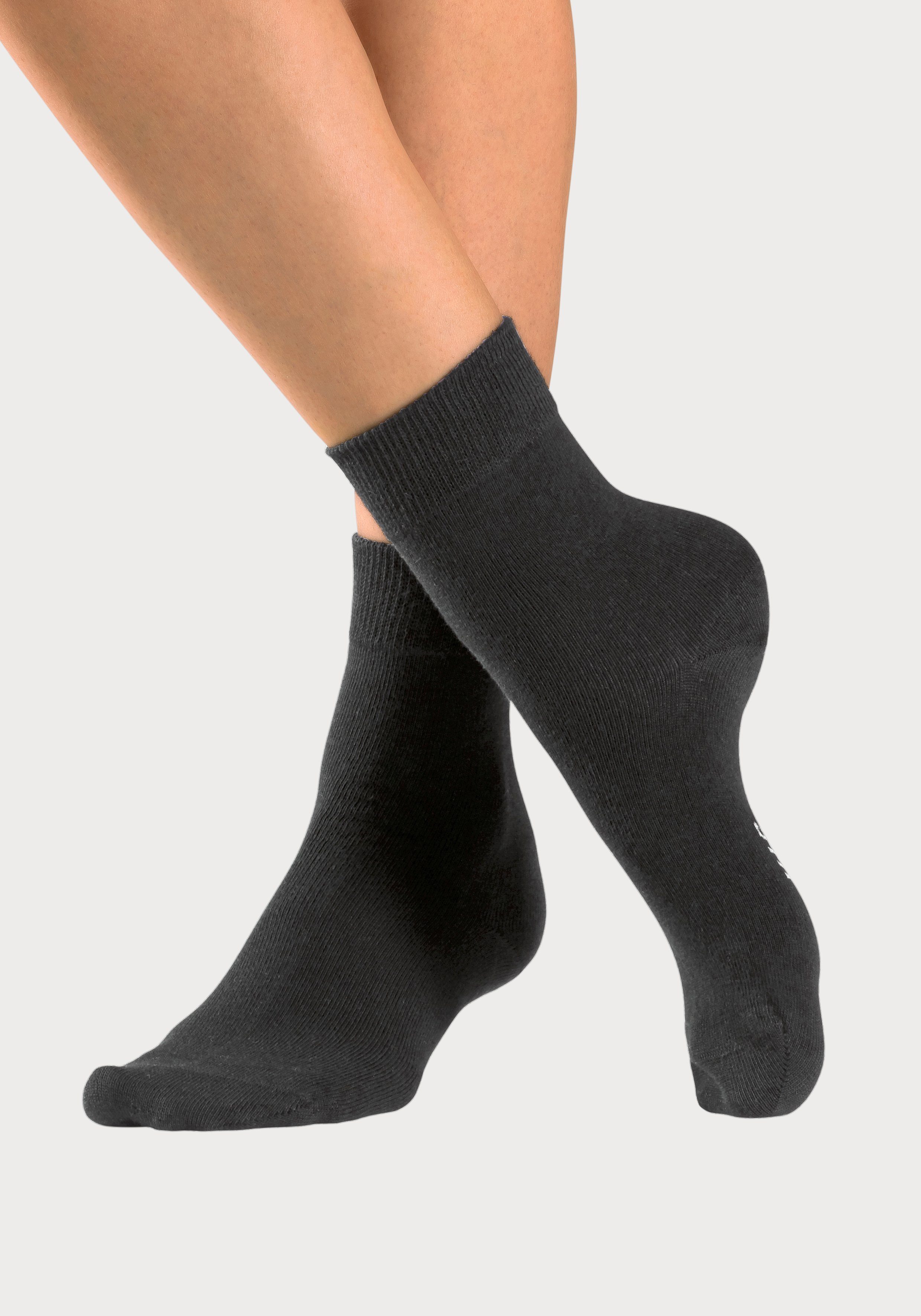 H.I.S Basicsocken Damen Herren Uni Socken, Alltagssocken (Packung, 5-Paar, Crew Socken Gr. 35-38 bis 43-46) mit besonders weichem Bündchen