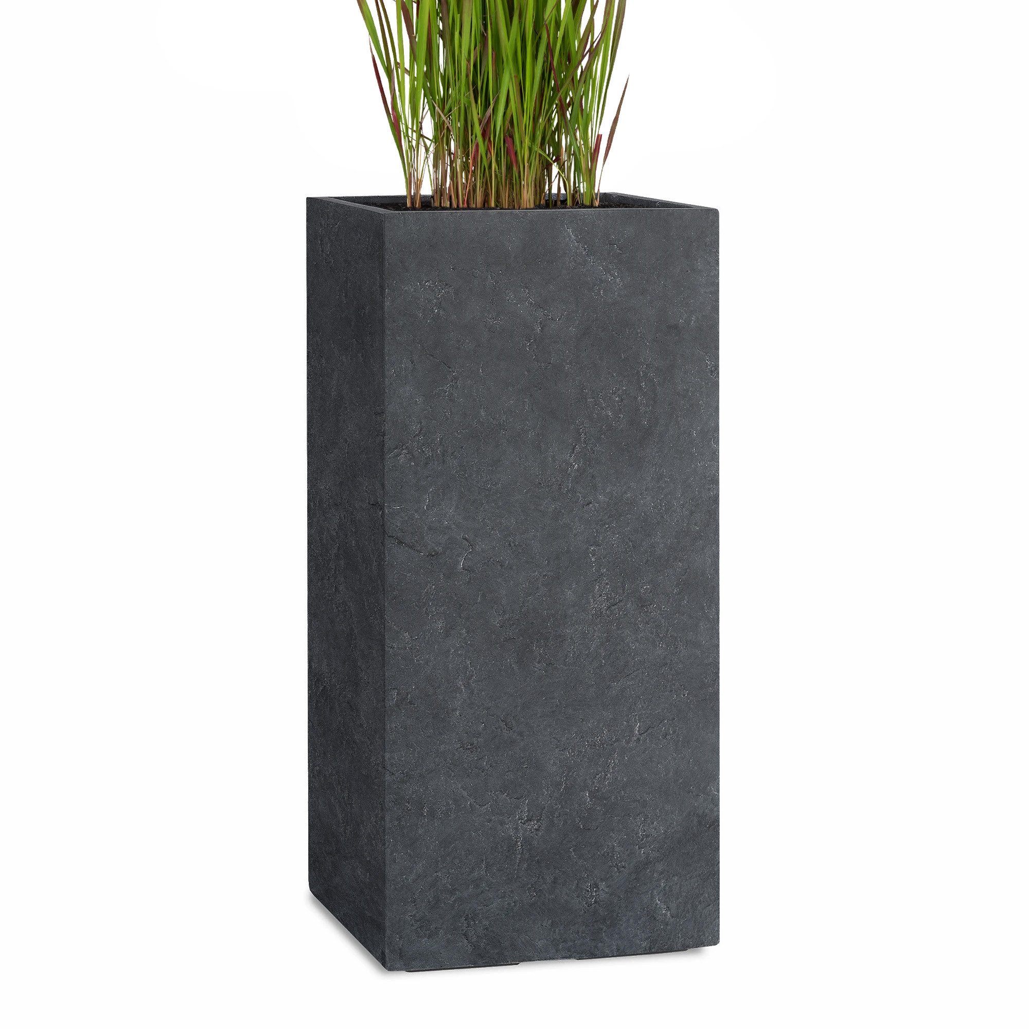 Pflanzwerk® Pflanzkübel TOWER Premium Blumenkübel Pflanzsäule Fiberglas mit Lotus-Effekt