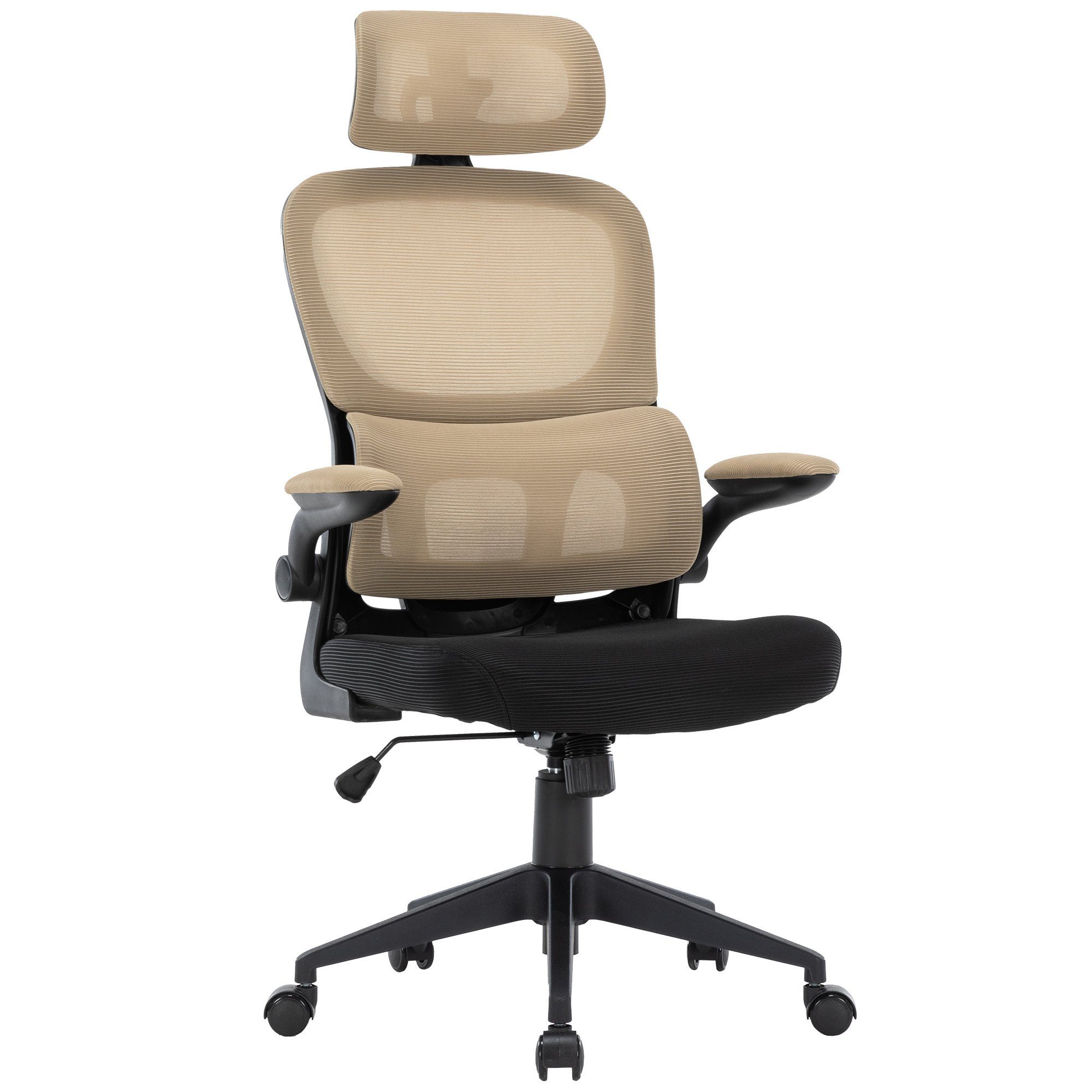 TRISENS Drehstuhl Bruno (1 Stück), Drehstuhl in moderner Mesh-Optik mit ergonomischer Rückenlehne
