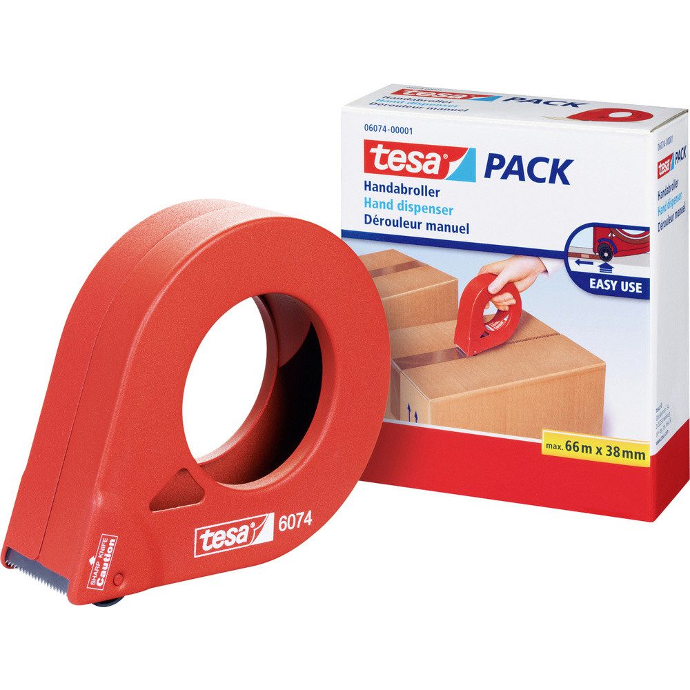 tesa Klebeband tesa Klebeband-Abroller Rot (06074-00001-01)