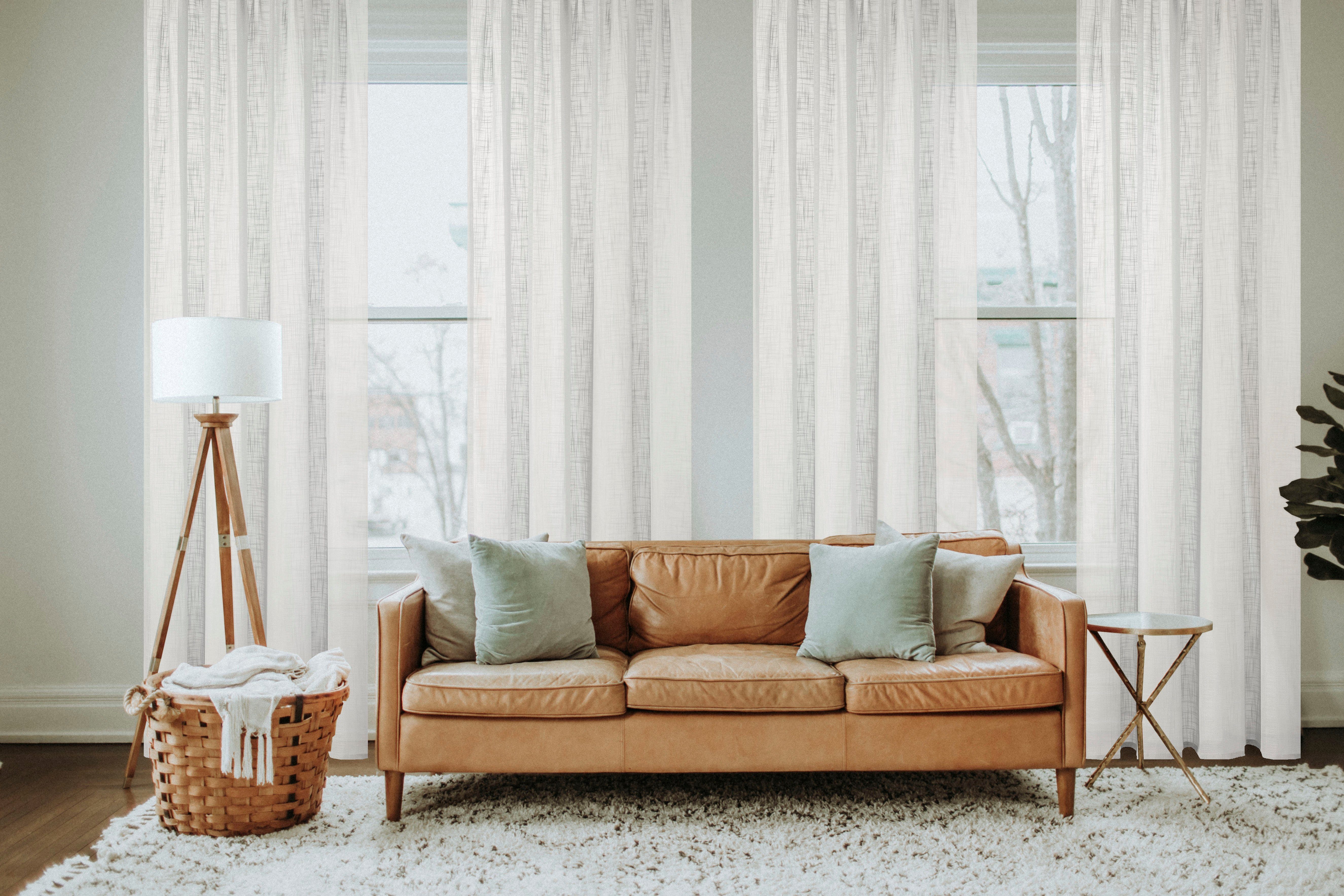 Home Basics Vorhang SOFTY 2er Pack (2 St), Multifunktionsband, halbtransparent, 2er Pack Kombibandschal SOFTY Uni