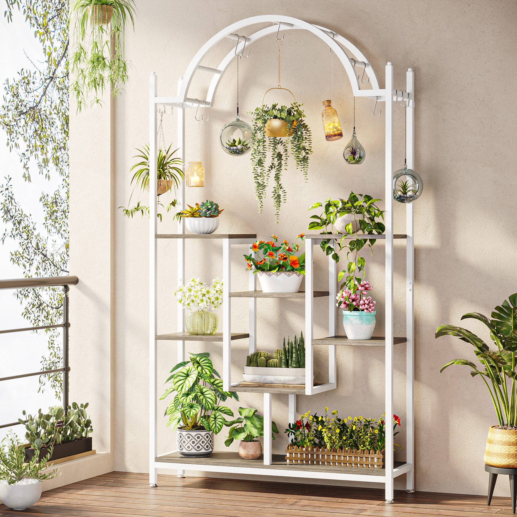 Tribesigns Blumenständer Pflanzenständer 5-stöckig, 8 S-Haken günstig online kaufen