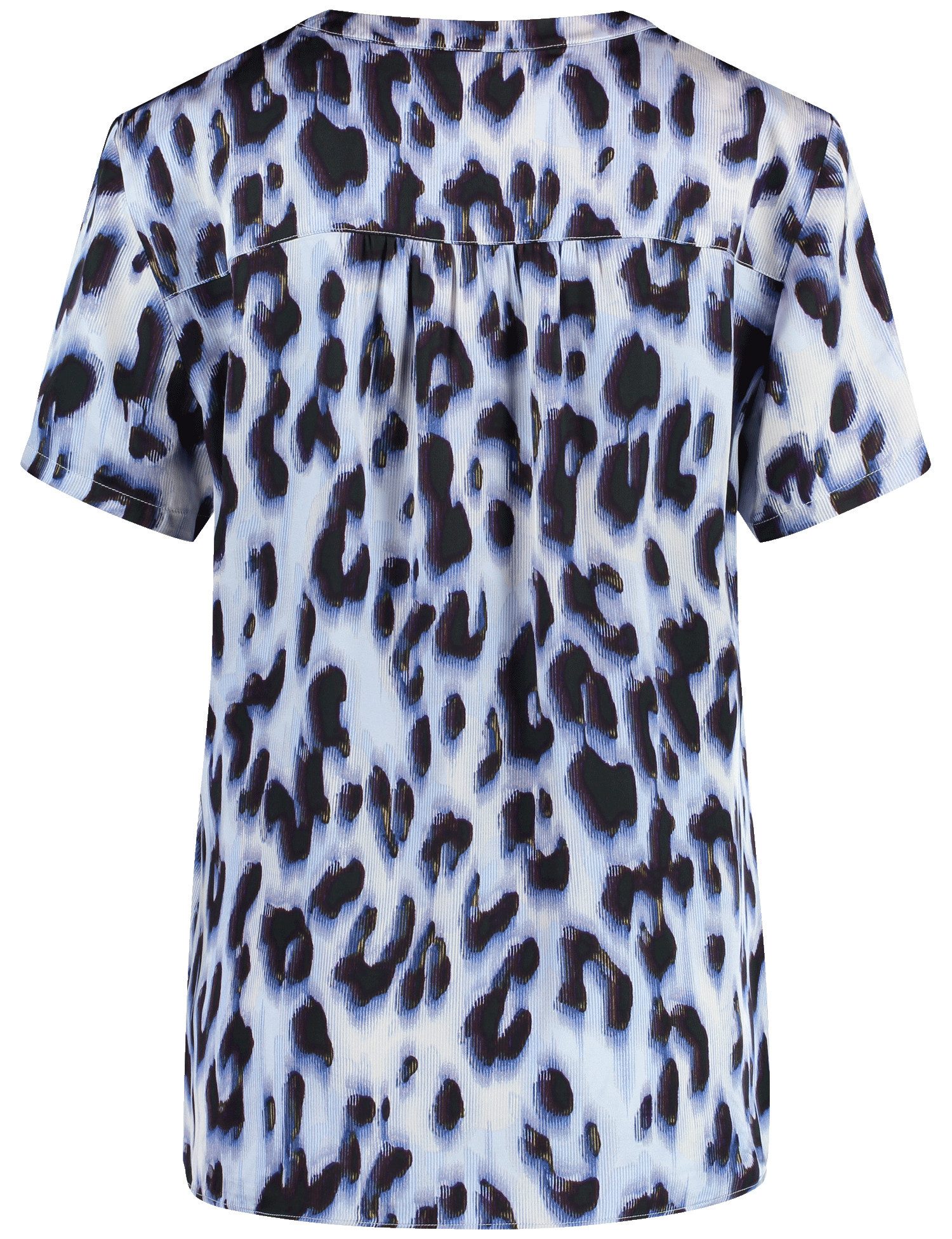 GERRY WEBER Klassische Bluse Gemustertes Blusenshirt mit Falten