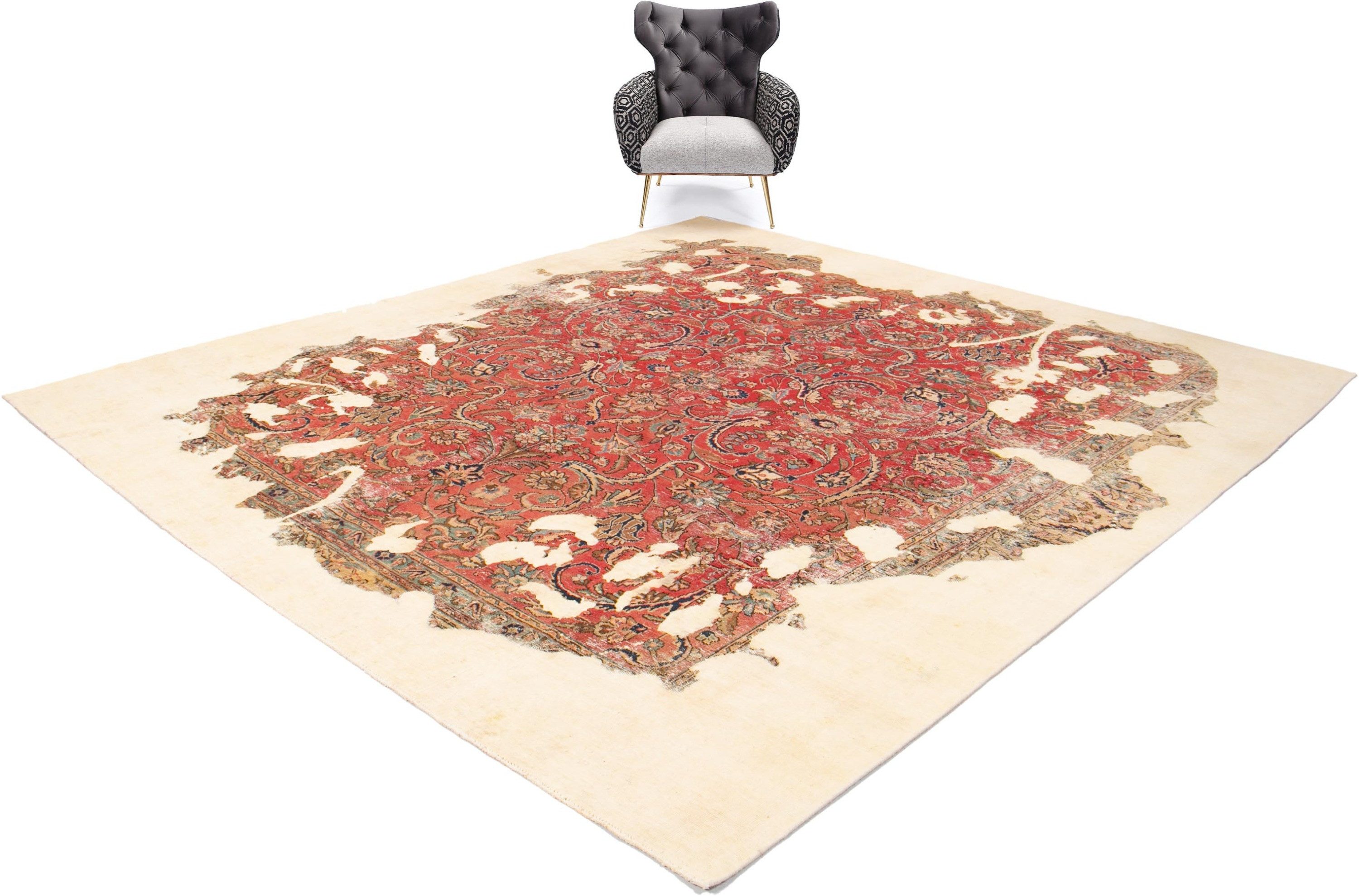 Carpet Avenue Teppich Antique Revival Vintage 305x283, Quadrat, Höhe: 7 mm