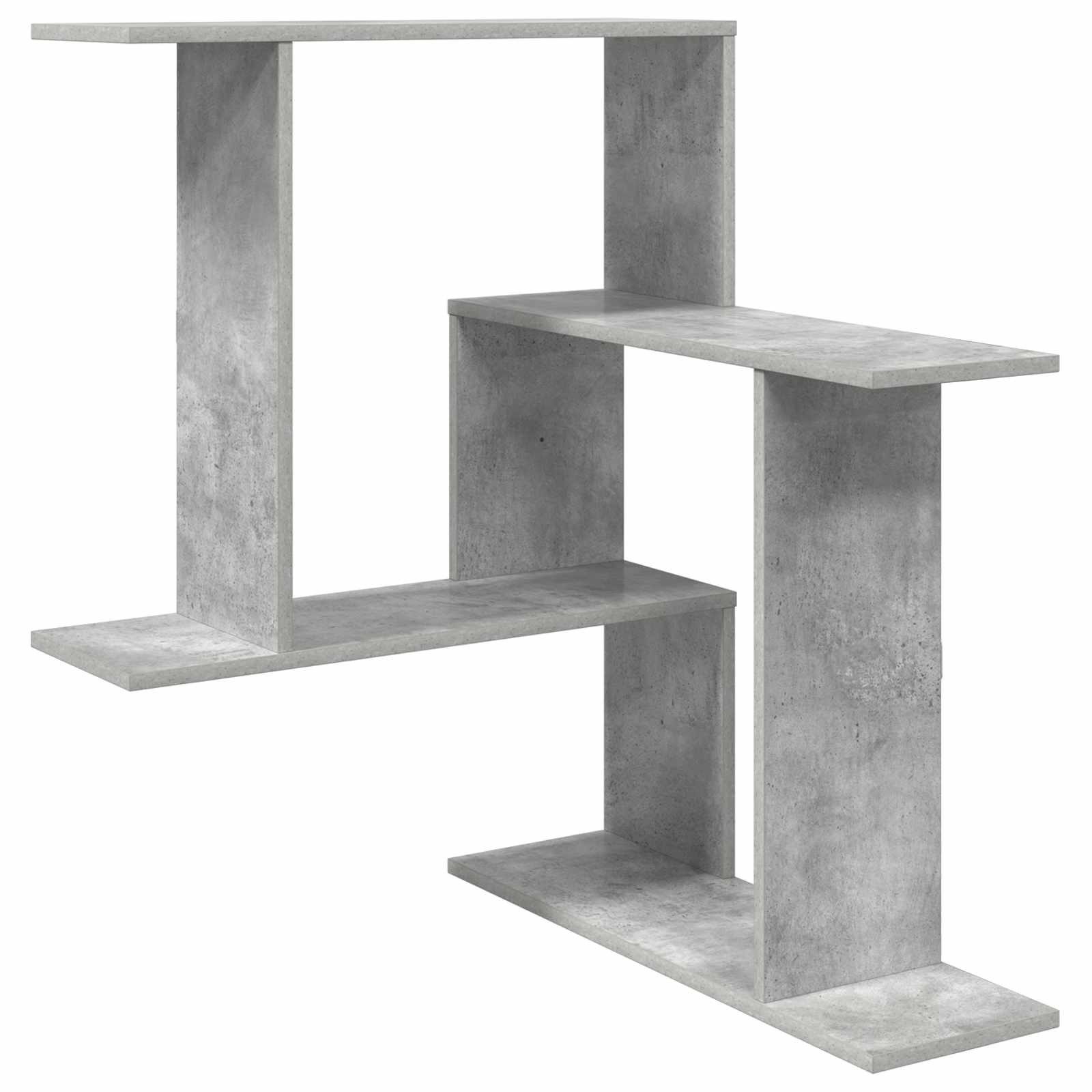 vidaXL Regal Wandregal Betongrau 67 x 67 x 87 cm Holzwerkstoff, 1-tlg.