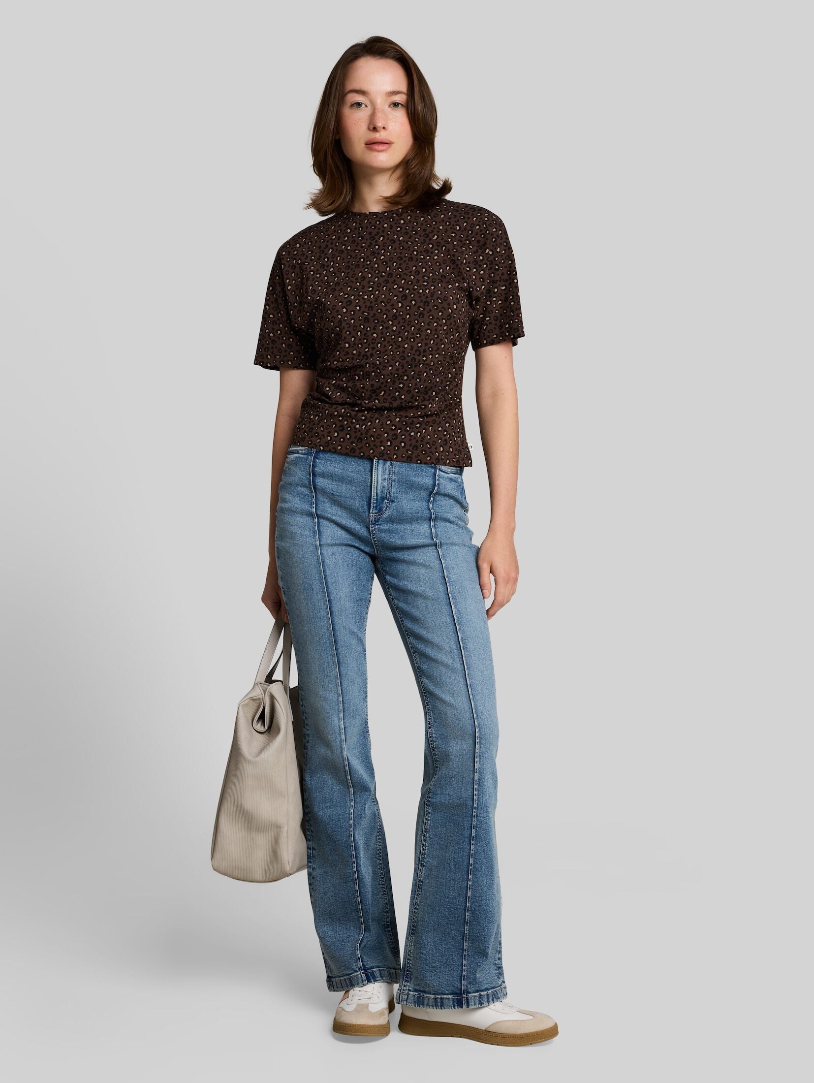 TOM TAILOR Denim Weite Jeans Jeanshosen TTAVA FLARED Jeans im Vintage-Look