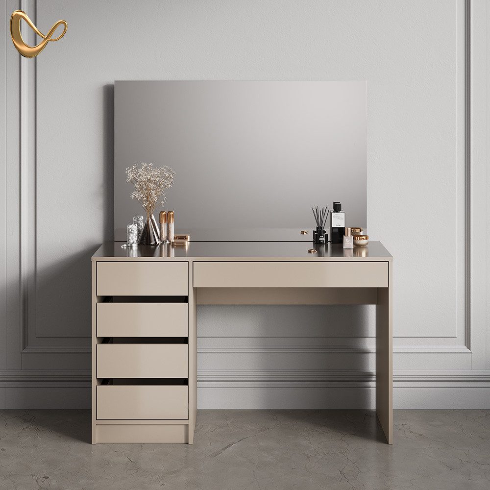 Livinity® Schminktisch Imola, Greige, 120 cm mit Spiegel günstig online kaufen