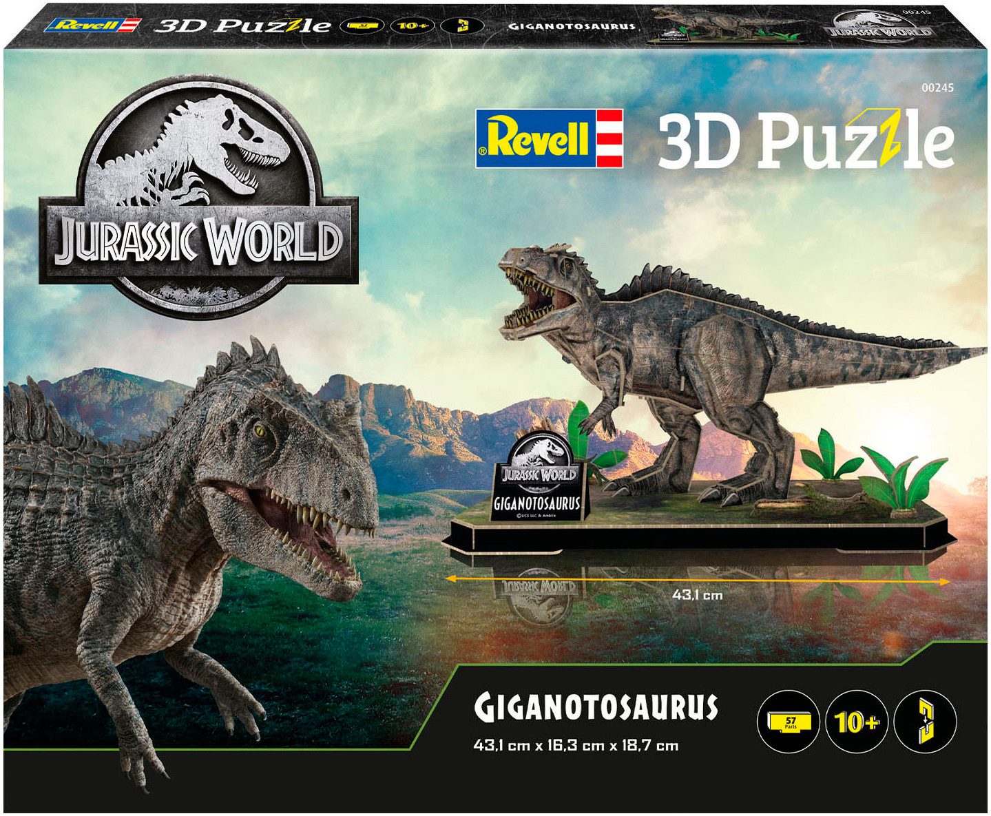 Revell® 3D-Puzzle Jurassic World Dinosaurier Giganotosaurus, 57 Puzzleteile