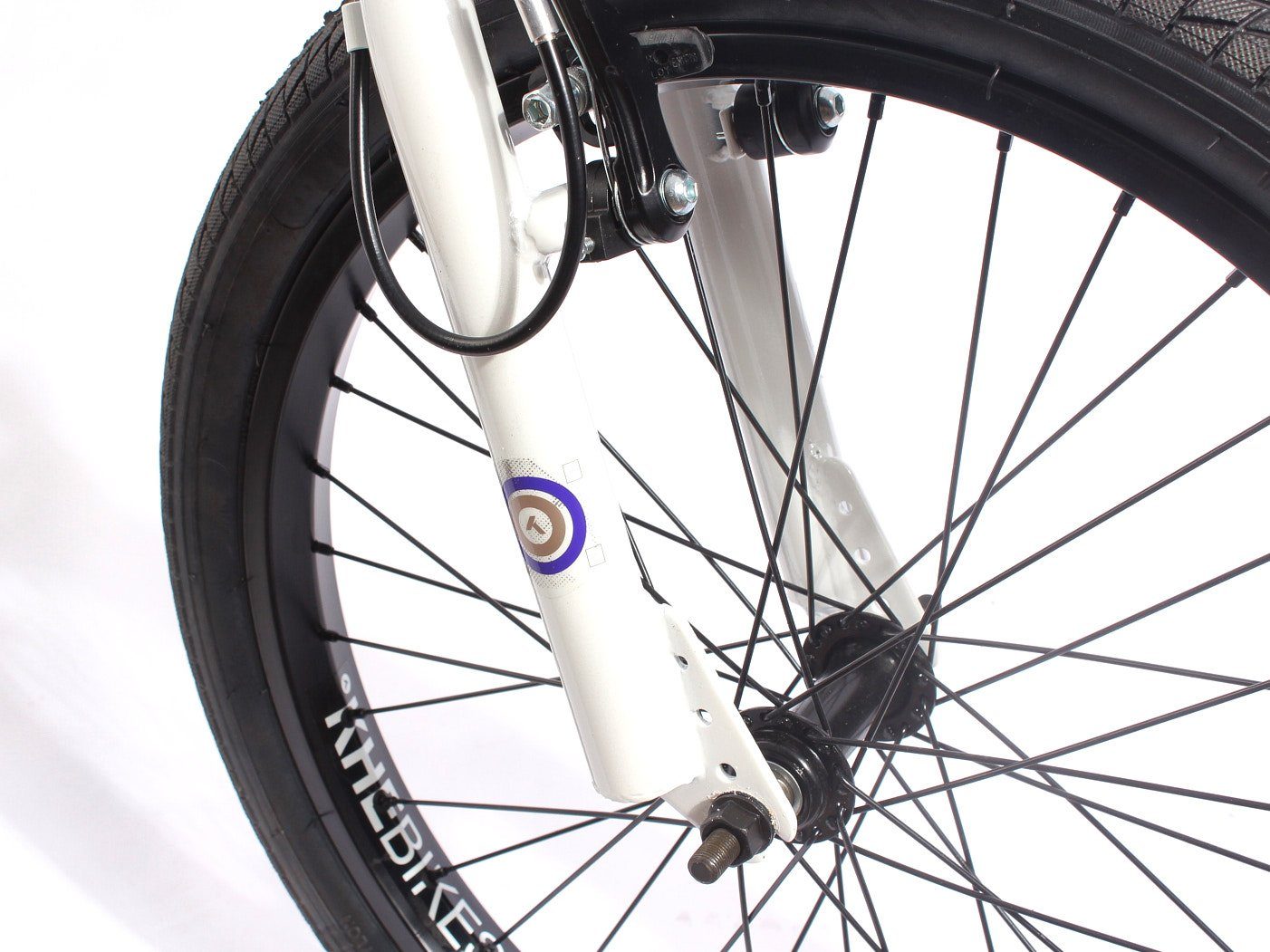 KHEbikes BMX-Rad Rotor Zoll, AFFIX 11.1kg, 360° weiß COSMIC, 20