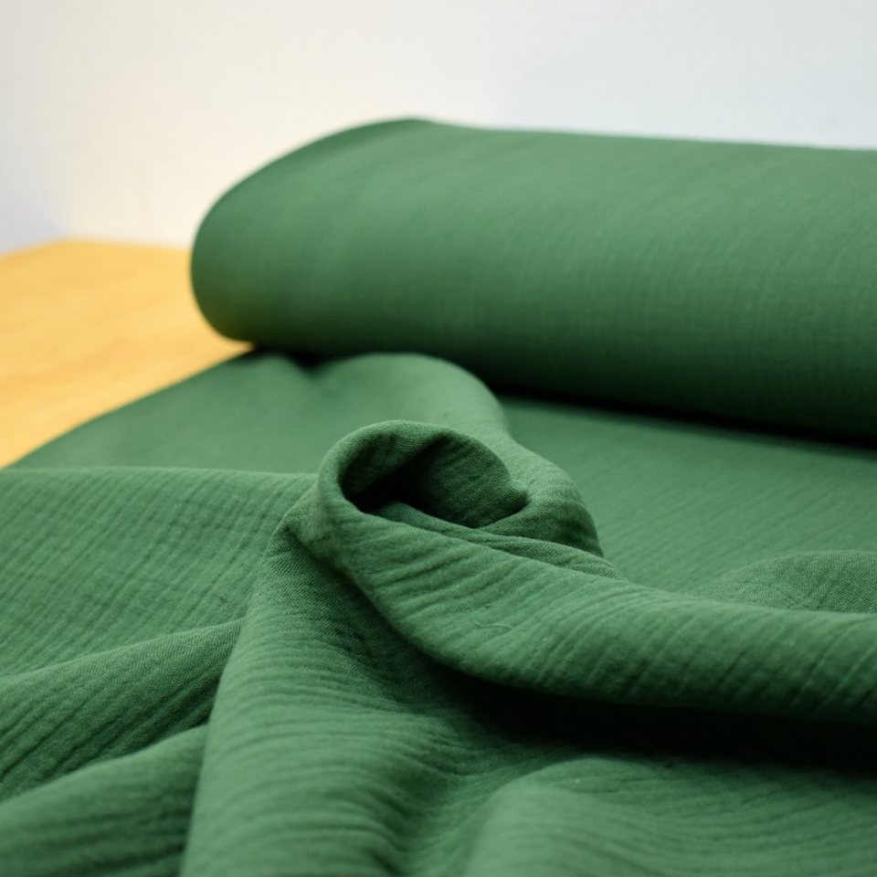 Thumbnail - MAGAM-Stoffe Stoff "Greta", Musselin Stoff Double Gauze uni 100% Baumwolle ÖKO-TEX Meterware 50cm