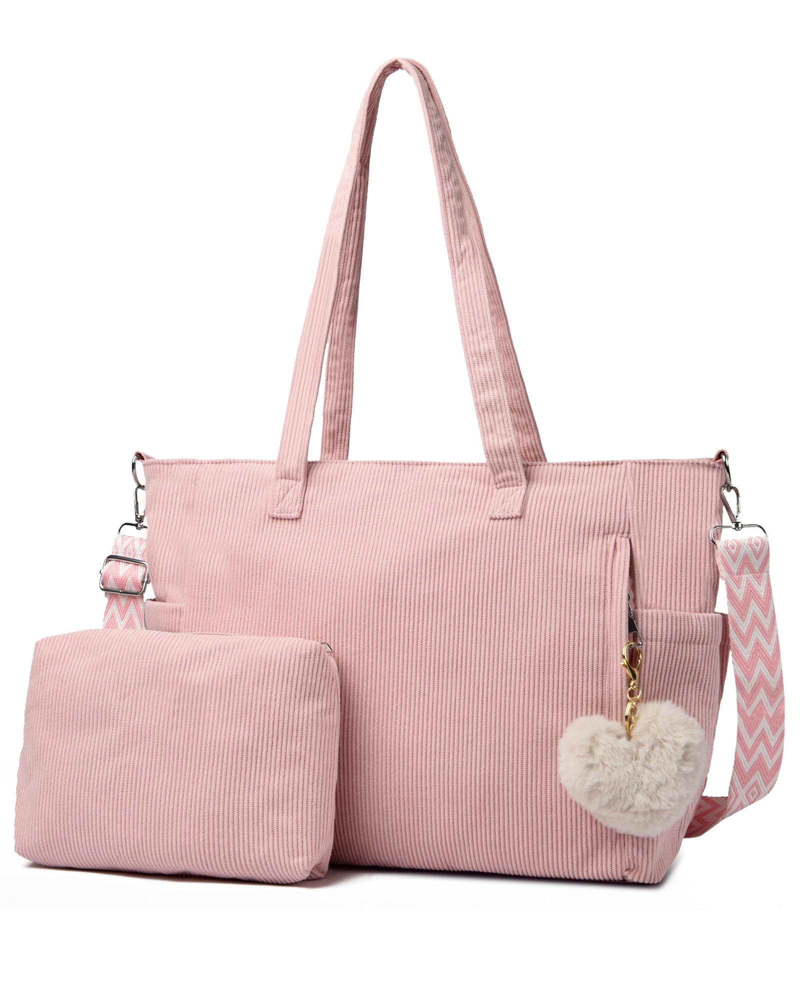 Schultertasche Damen Umhängetasche Groß Shopper Handtasche Cord Tote Bag Reisetasche
