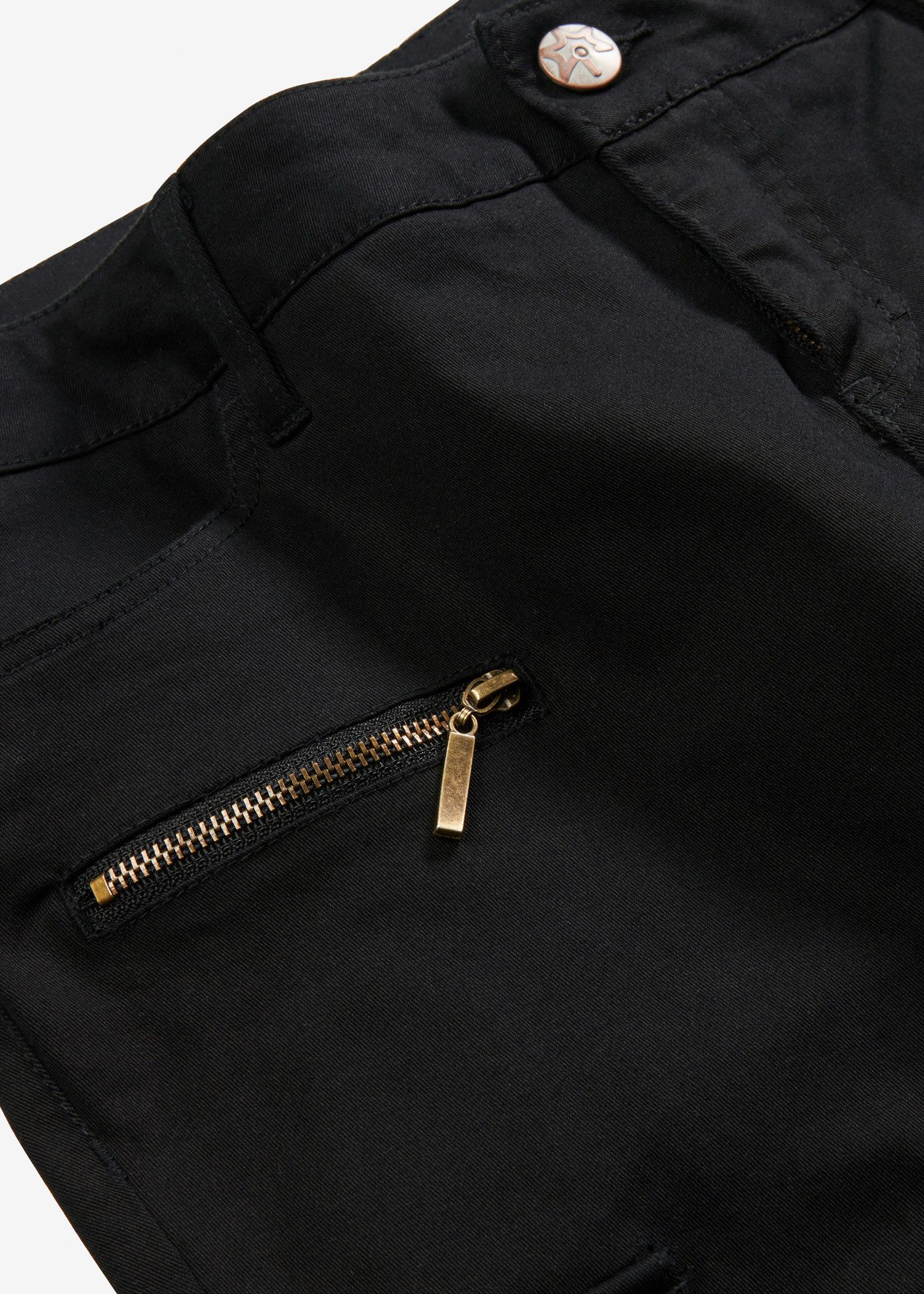 bonprix Cargohose aus Baumwolle und Elasthan, aufgesetzte Seitentasche