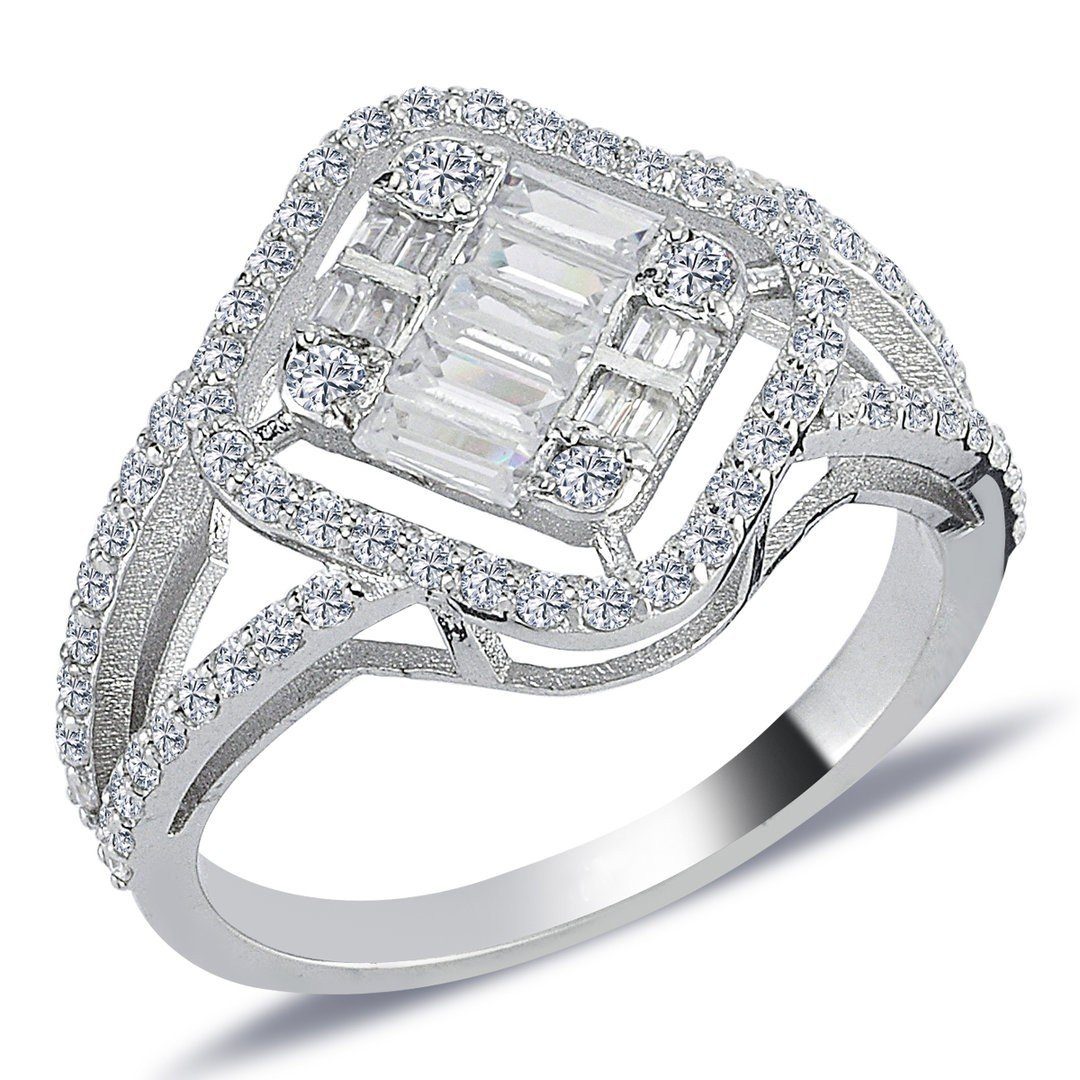EinStein Diamant Diamantring 1,13 Carat Diamantring mit Diamanten in  Baguette-Schliff, Baguette, Schliff, Ring, diamantring, damenring, Brillant- Schliff