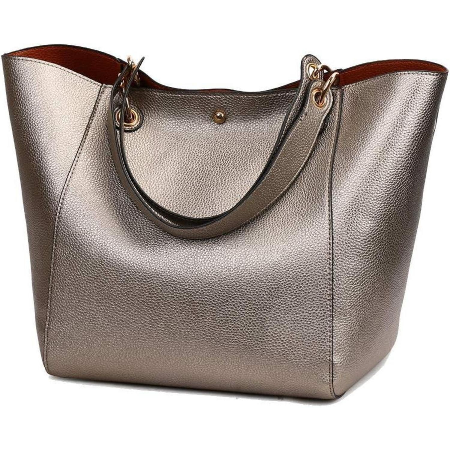 LuxusKollektion Shopper Damen 2 in 1 PU-Leder Vintage Shopper Schultertasche Hobo Handtasche