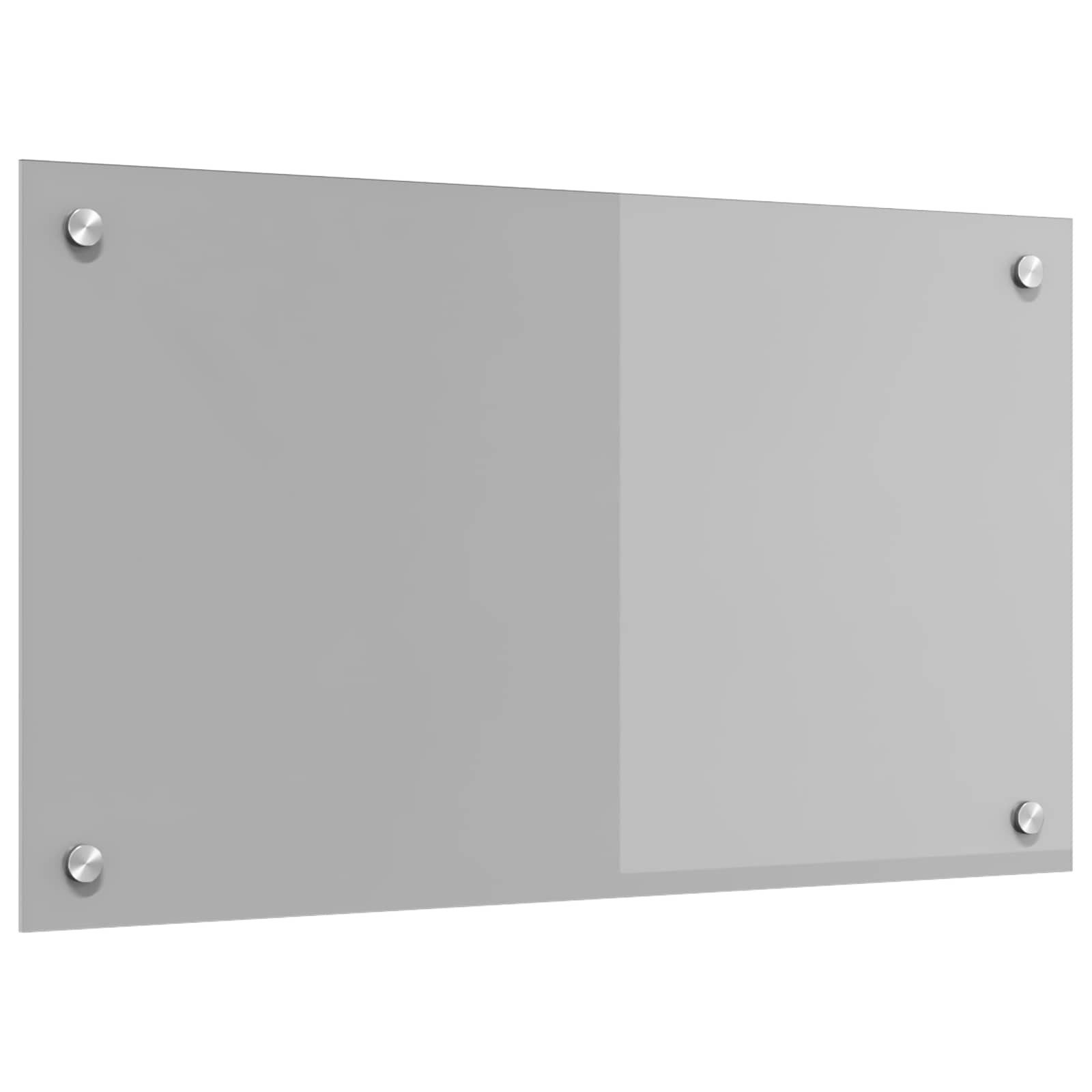 vidaXL Küchenrückwand Küchenrückwand Hellgrau 70 x 40 cm Gehärtetes Glas, (1-tlg)