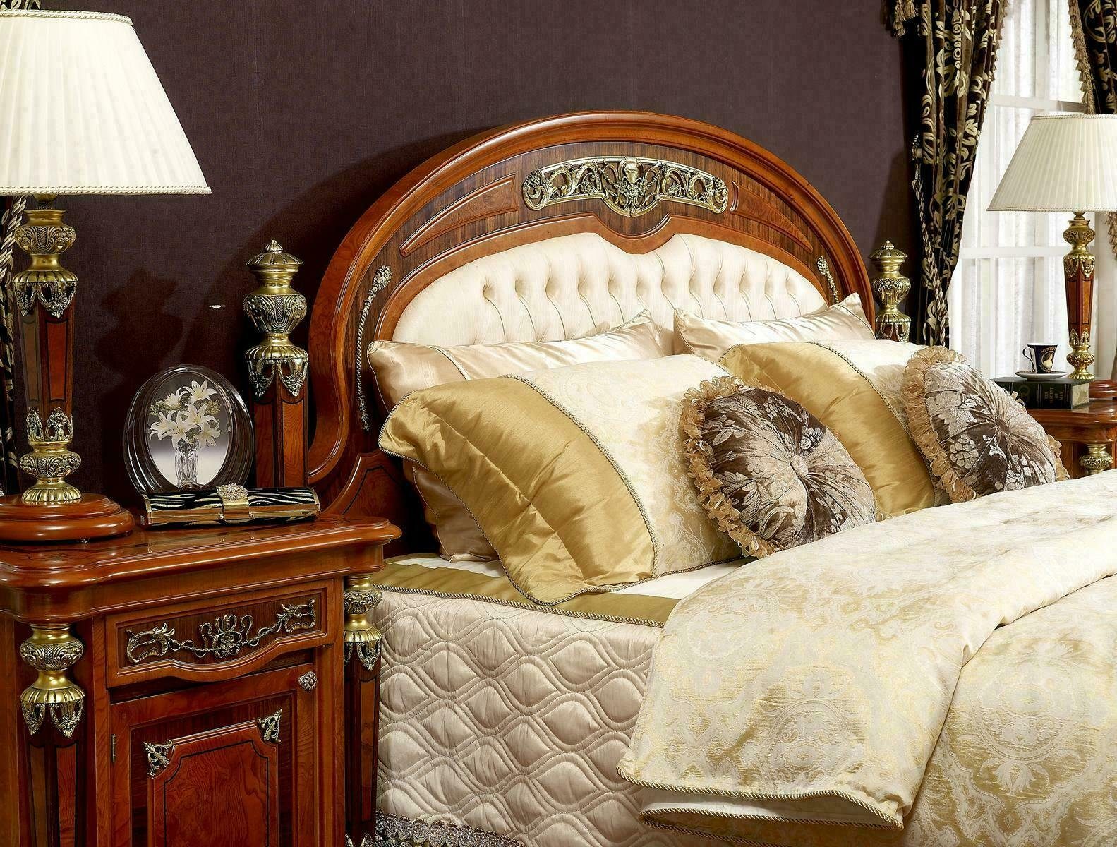 Schlafzimmer Luxus Schminktisch JVmoebel Komplettes Sofort Antik Schlafzimmer-Set Bett
