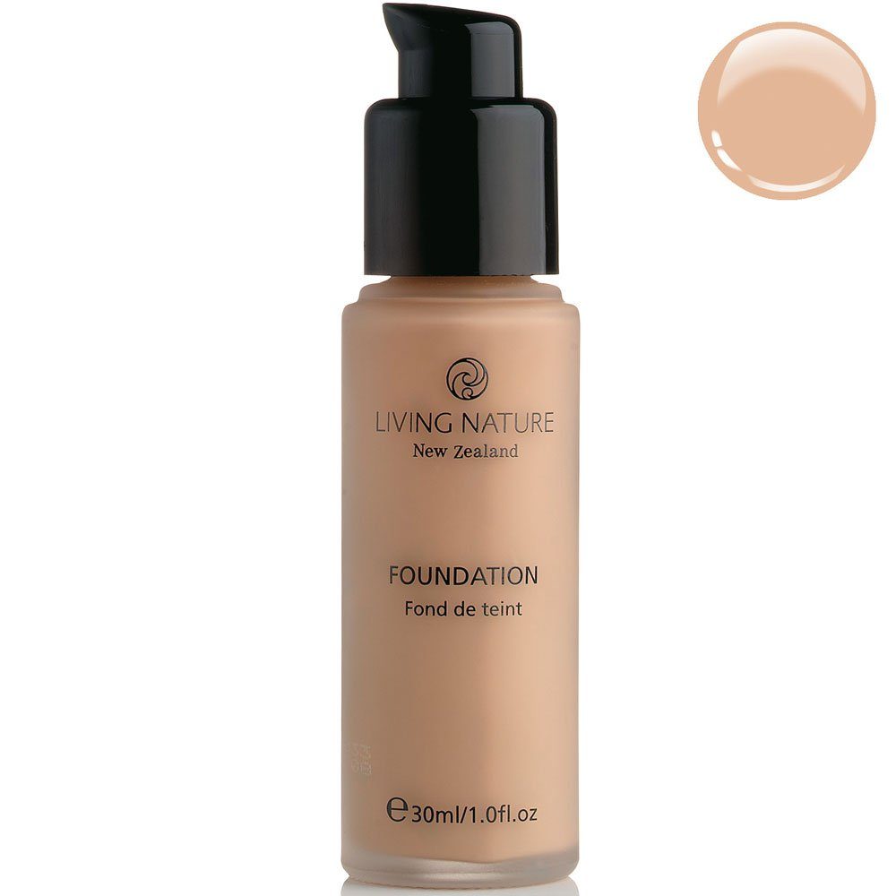 Living Nature Foundation Pure Beige, Beige, 30 ml