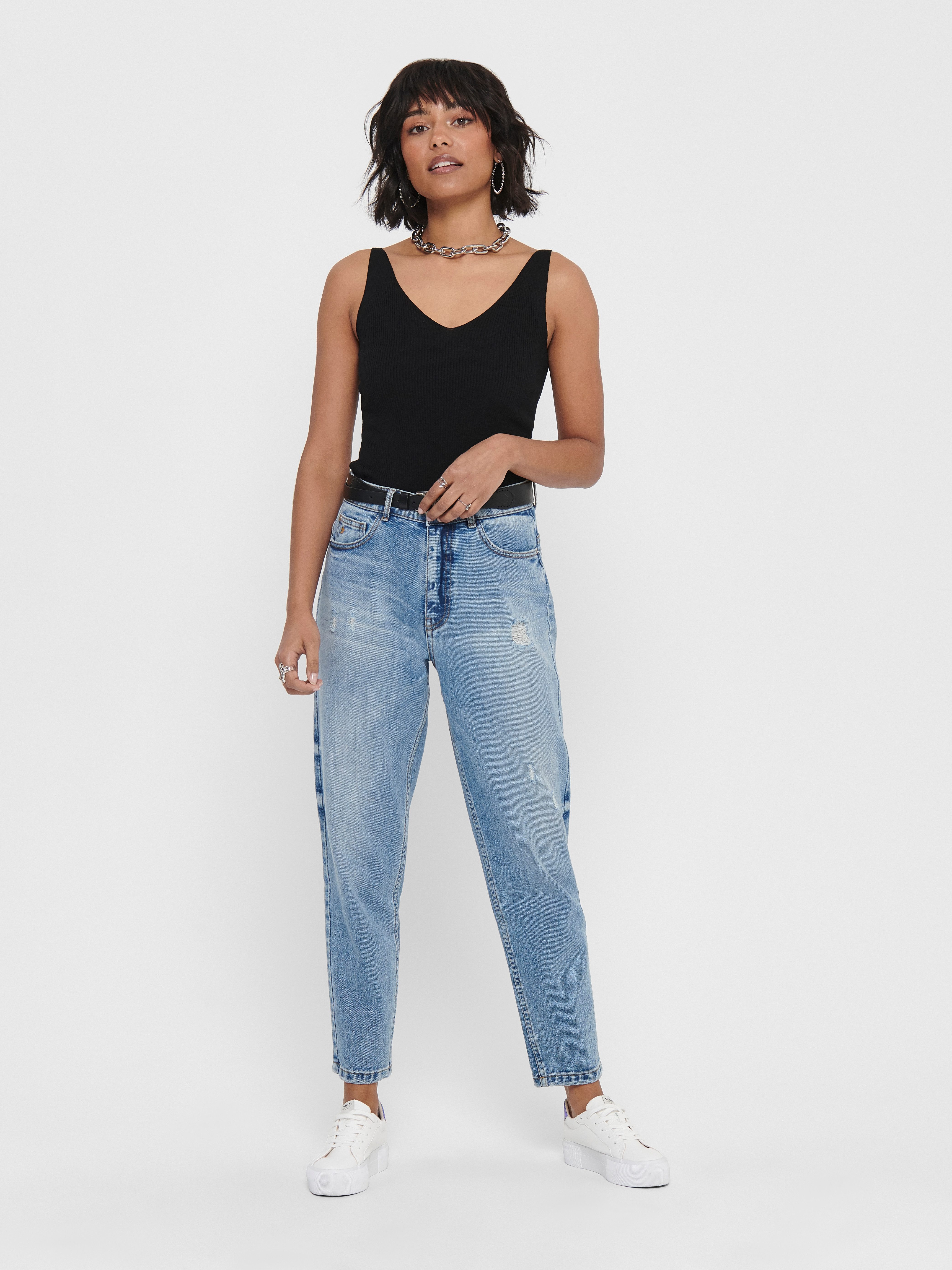 JDY Stricktop JDYNANNA S/L TOP KNT NOOS Viskosemischung