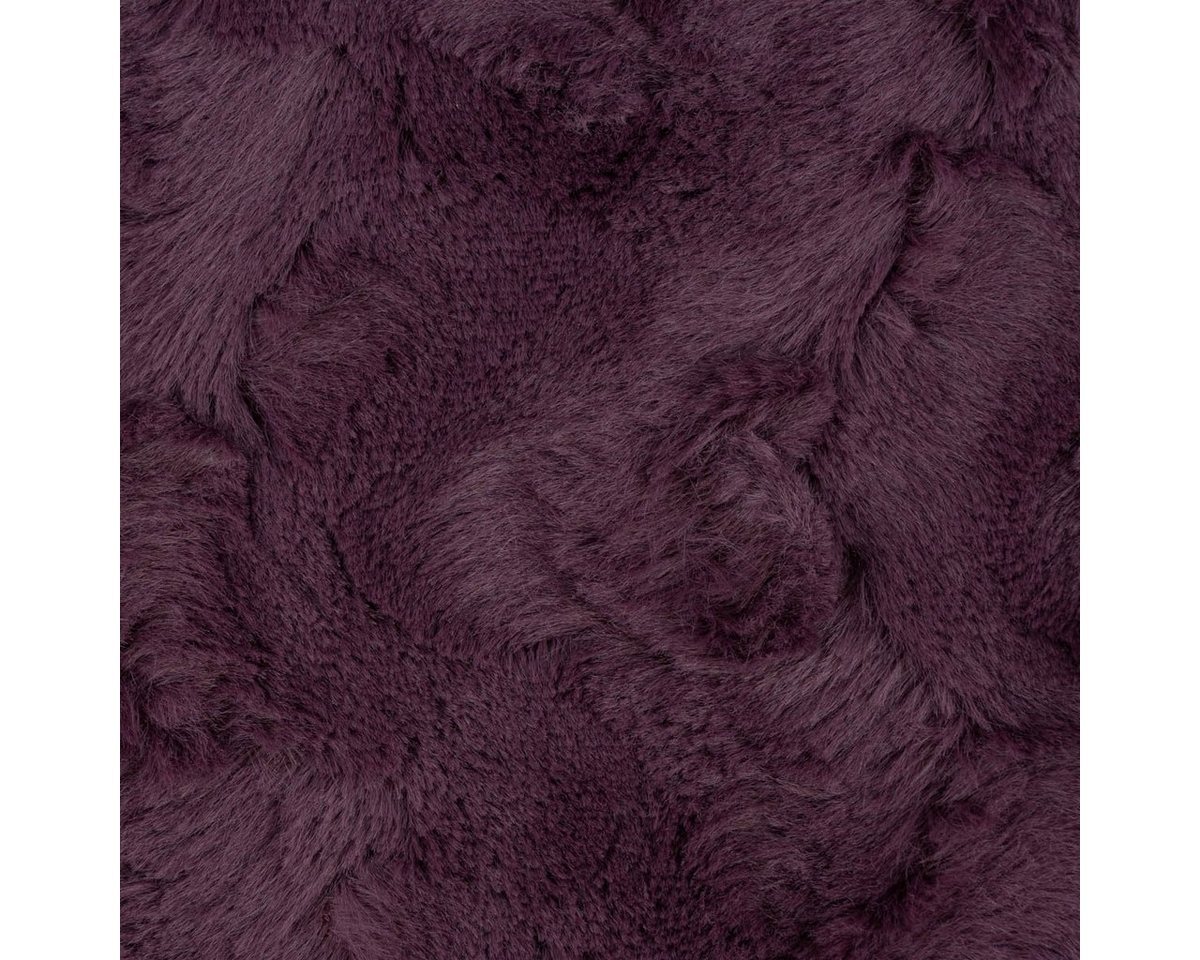 Thumbnail - SCHÖNER LEBEN. Stoff Fellimitat Kunstfell Wellen aubergine 1,5m Breite