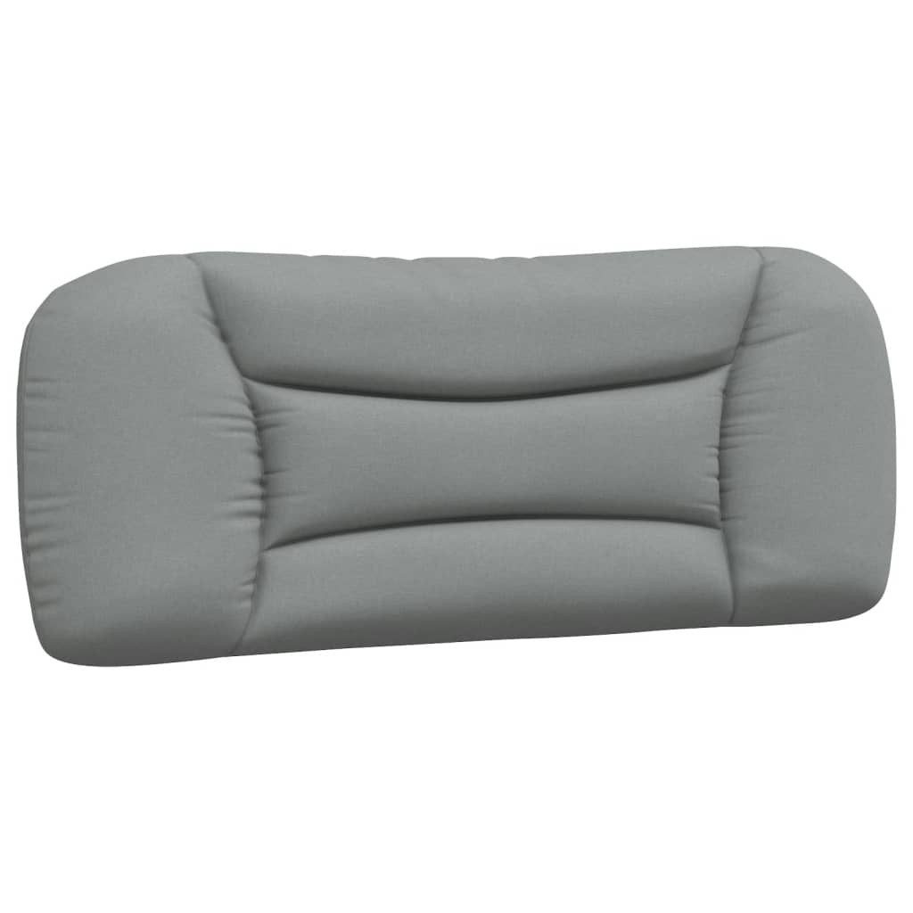 vidaXL Bett Kopfteilkissen "Hvar" Hellgrau 100 cm Stoff (1-tlg)
