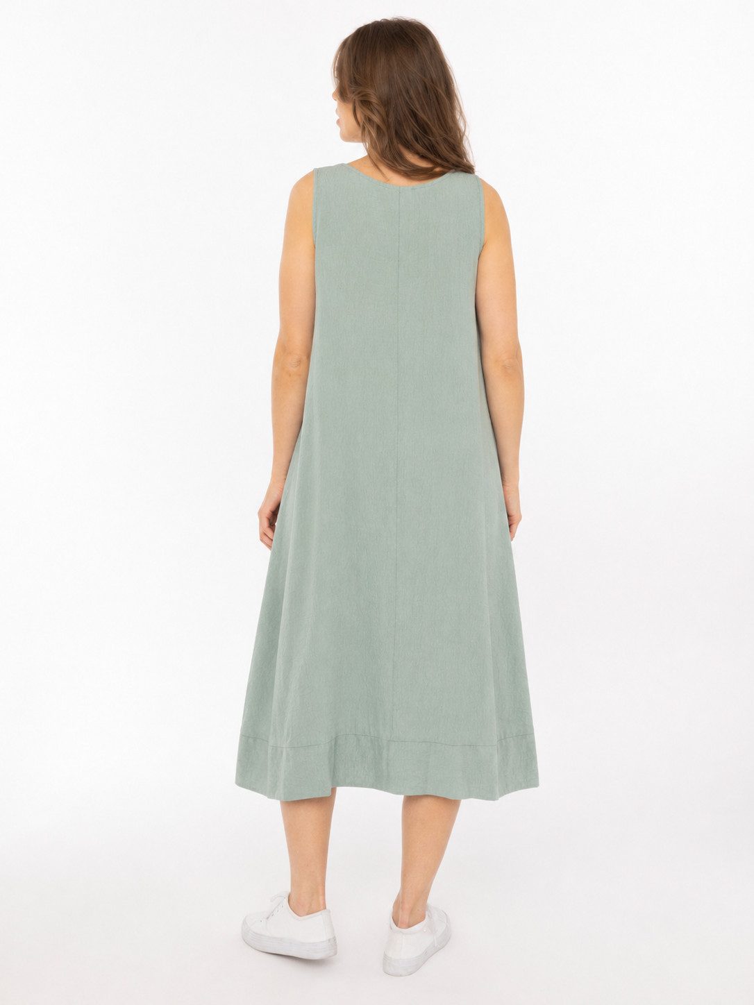 Zwillingsherz Sweatkleid "Uni & Summer" breite Träger, hinten leicht länger, figurumspielend, aus Viskose
