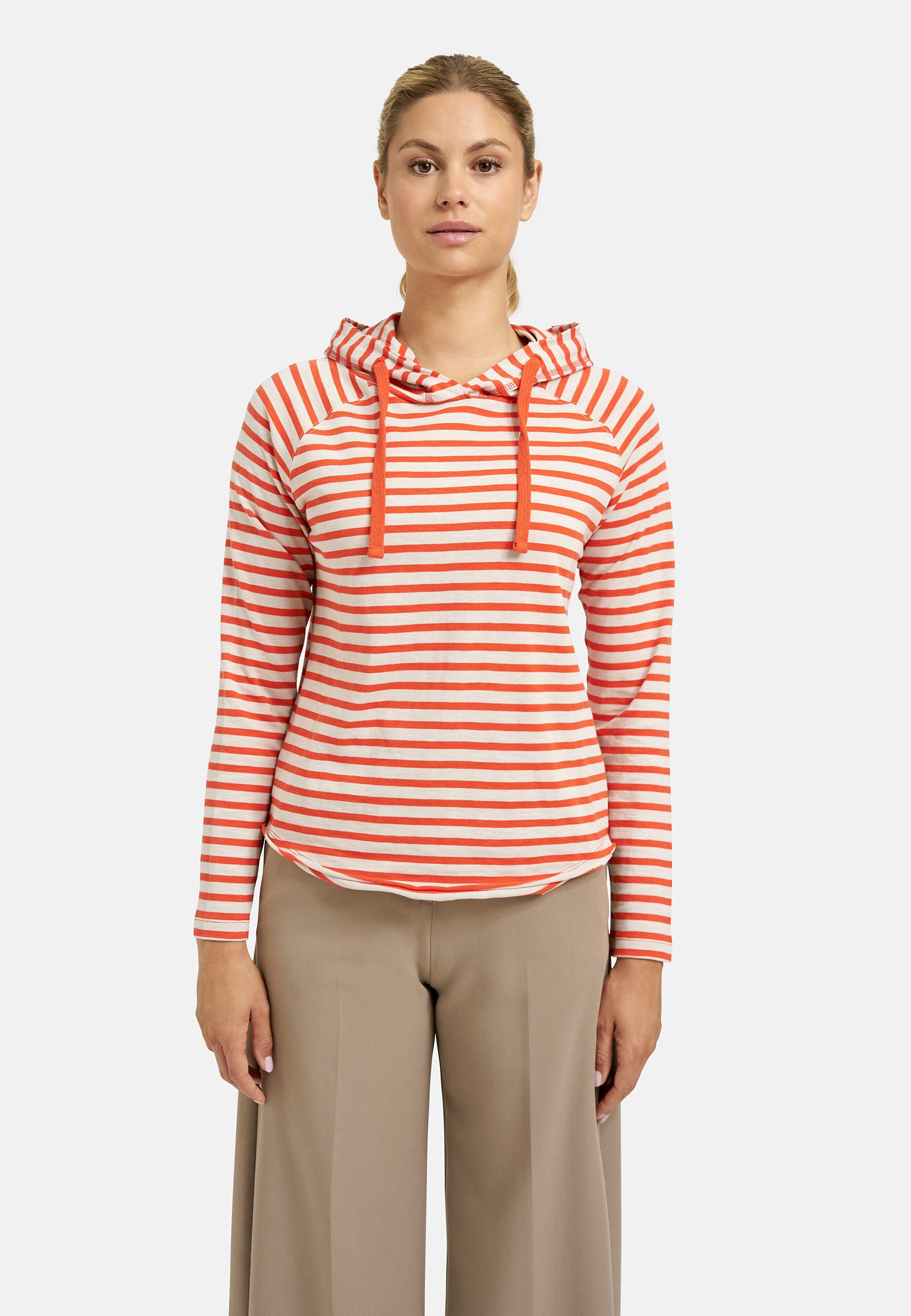 Smith & Soul Kapuzenshirt mit offenen Kanten am Saum