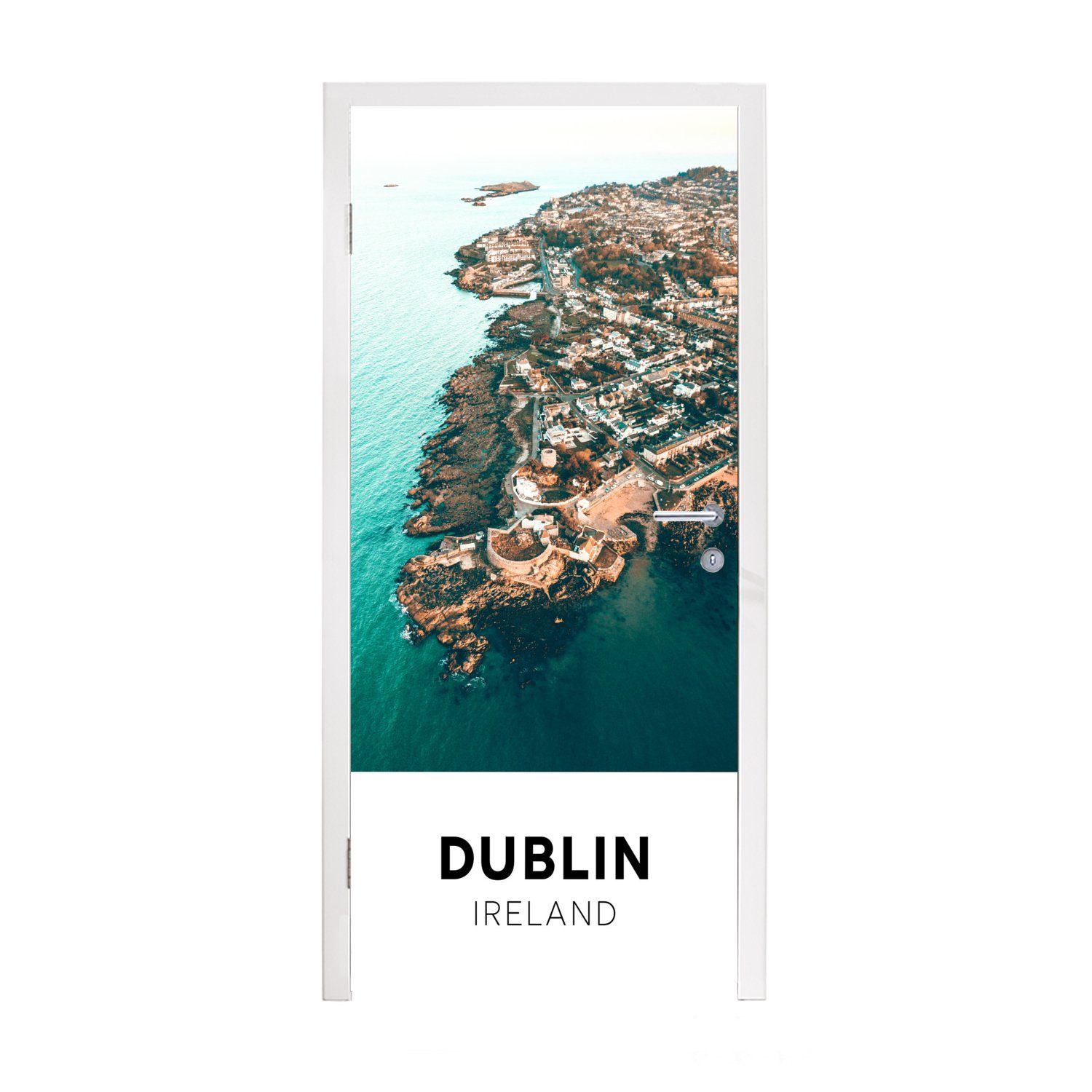 MuchoWow Türtapete Dublin - Irland - Insel, Matt, bedruckt, (1 St), Fototapete für Tür, Türaufkleber, 75x205 cm