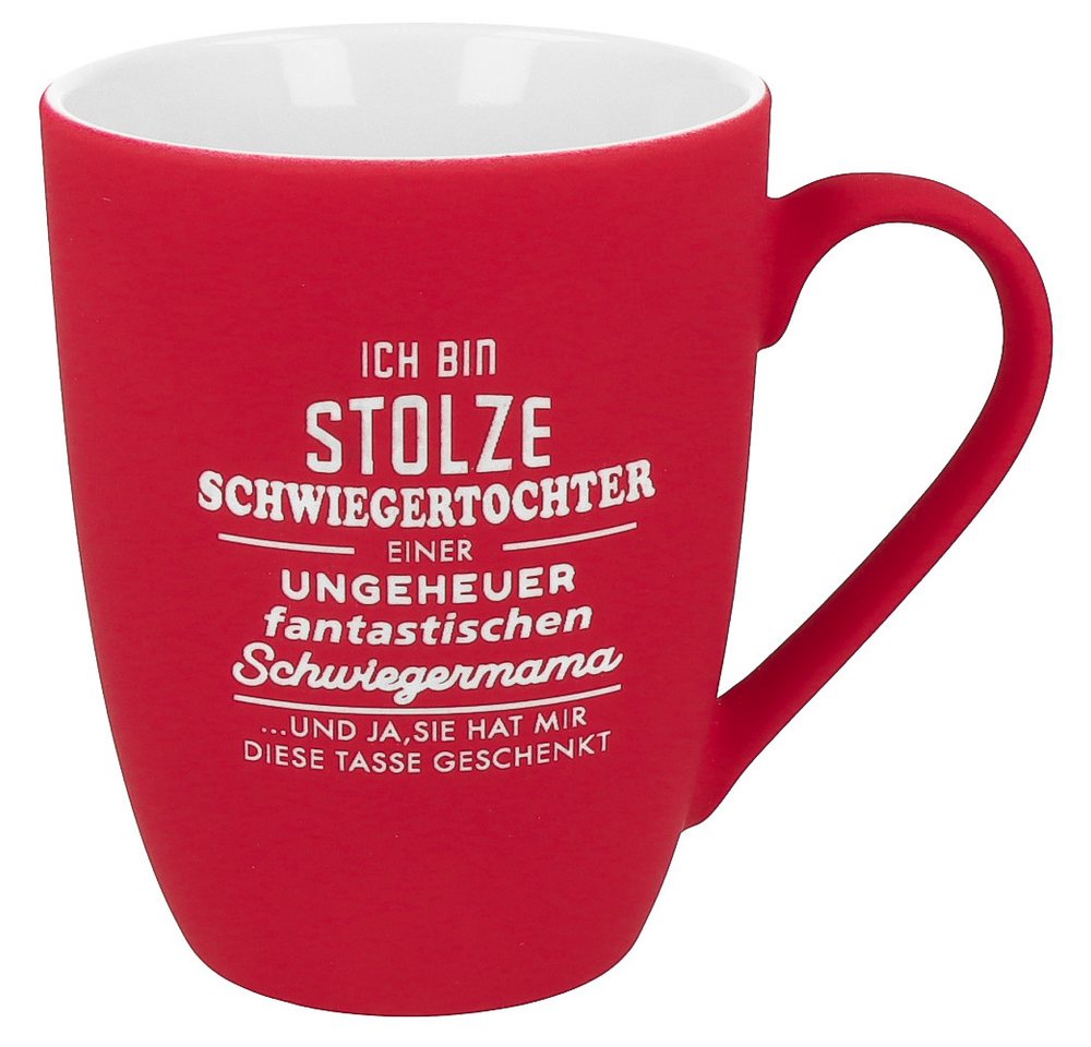 Spruchreif® Tasse SOFT-TOUCH-Tasse mit Gravur, Geschenk für die Schwiegereltern