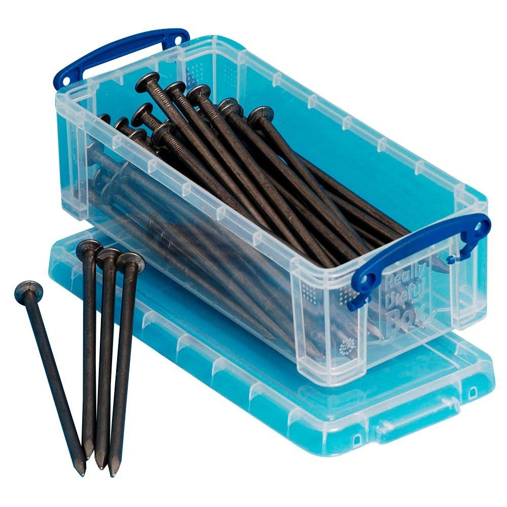 REALLYUSEFULBOX Aufbewahrungsbox 1 Aufbewahrungsboxen 0,9 Liter mit Deckel - transparent