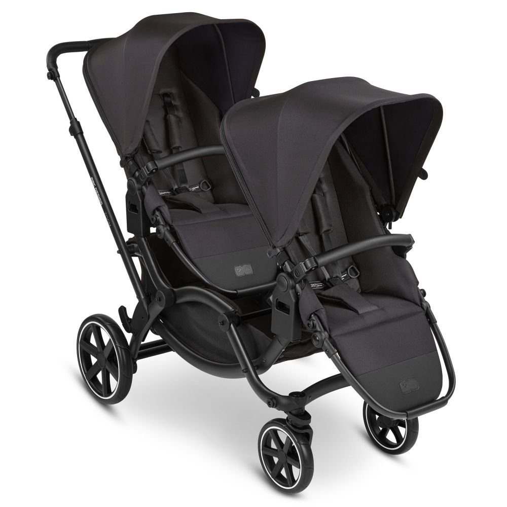 Zwillingskinderwagen Design - Edition Ink, mit Classic - Geschwisterkinderwagen Zoom ABC Geschwisterwagen Liegeposition