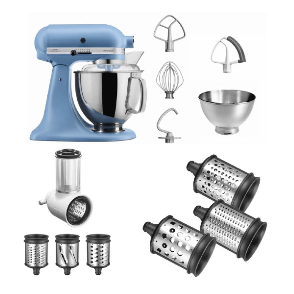 KitchenAid Küchenmaschine KitchenAid 5KSM175PS mit Gemüseschneider und 3 Zusatztrommeln