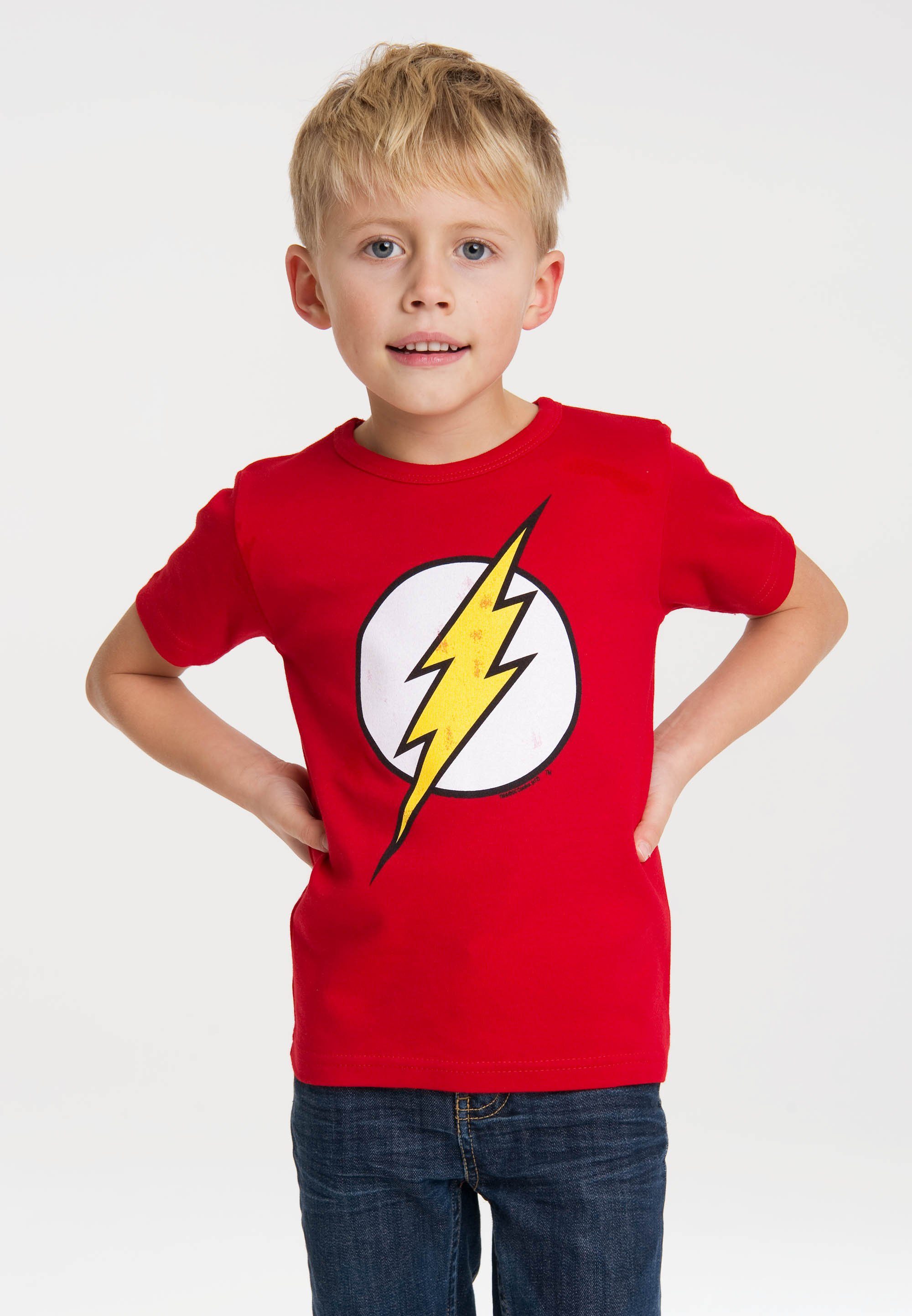 The DC mit LOGOSHIRT Flash Flash-Logo Logo T-Shirt - coolem