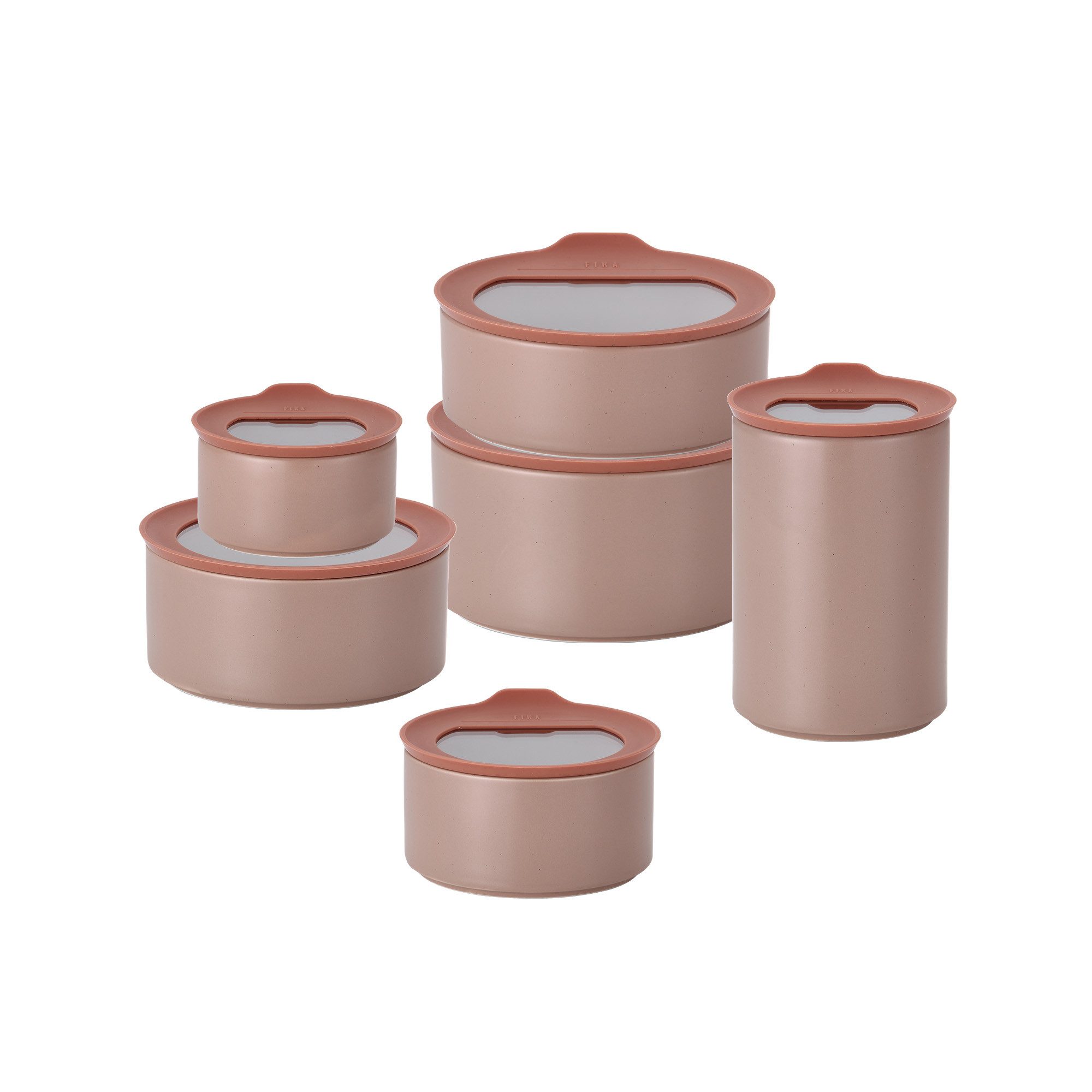Vorratsdose FIKA One Keramik Vorratsbehälter Set, 6tlg. - Rosé Pink