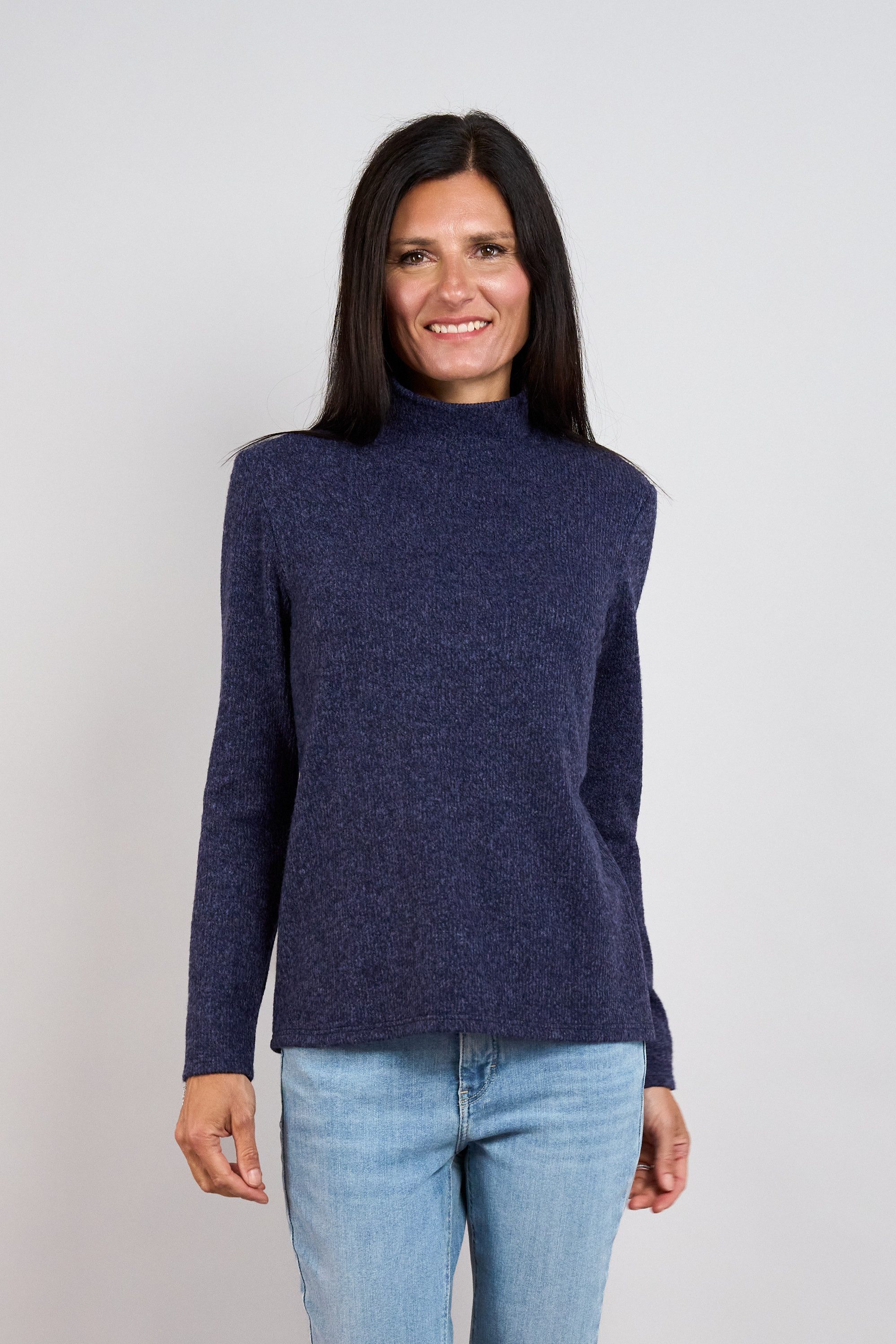 Seidel Moden Rollkragenpullover mit feinem Strickmuster / mit Viskose und Stretch / MADE IN GERMANY